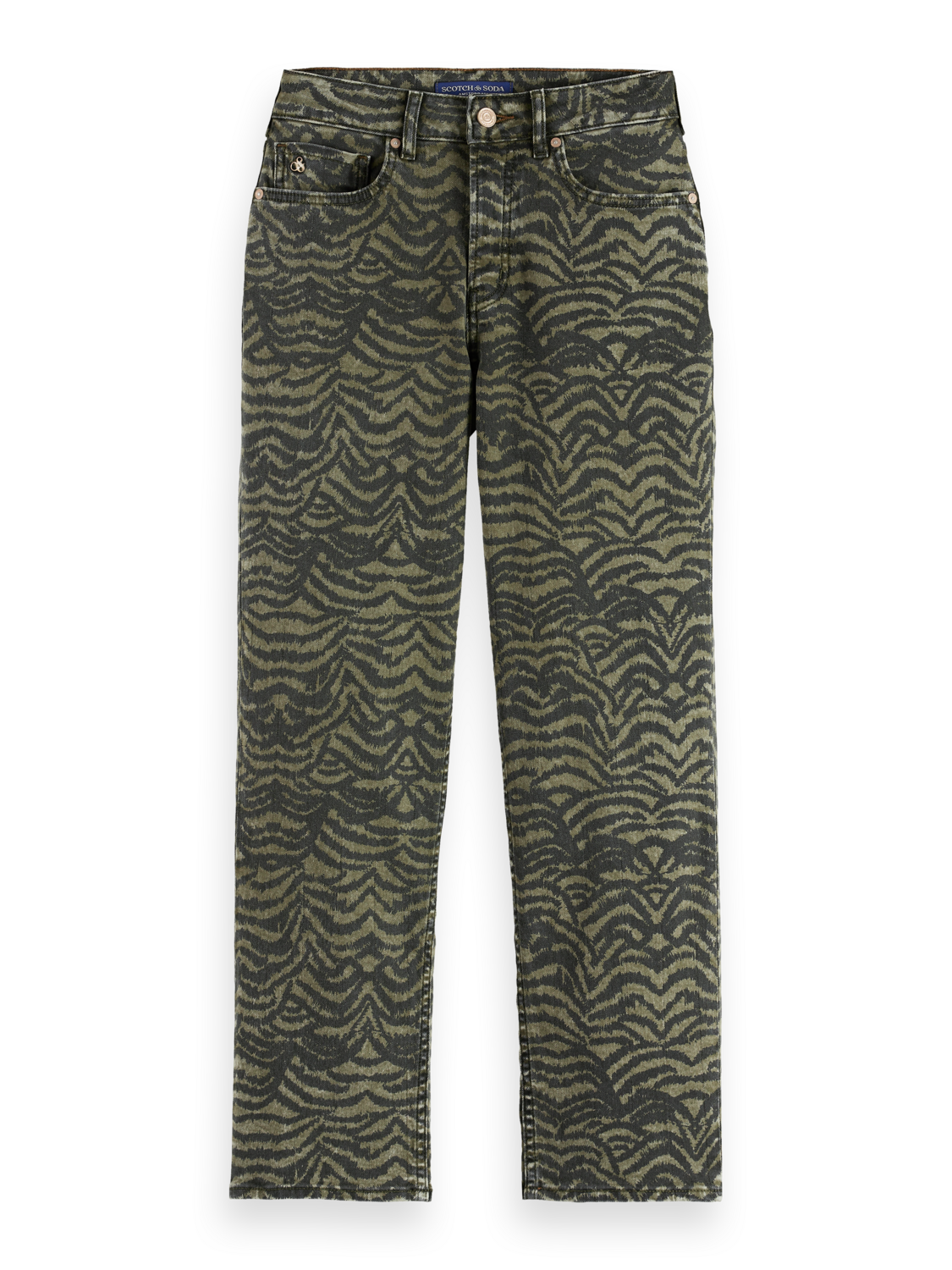 The Sky print straight denim