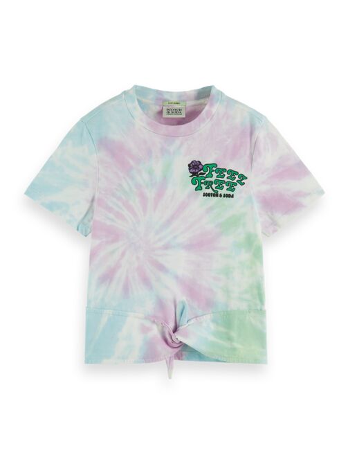 RELAXED-FIT KNOTTED TIE-DYE T-SHIRT