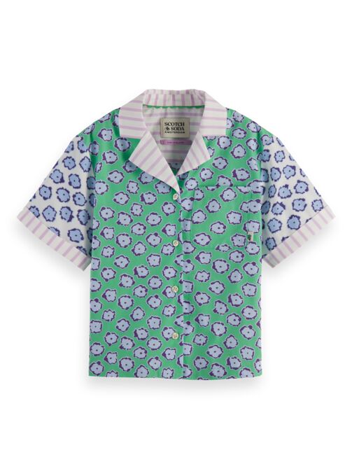 MIXED PRINT SHORT-SLEEVED SHIRT