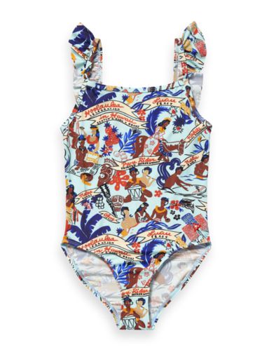 All-over printed bathing suit