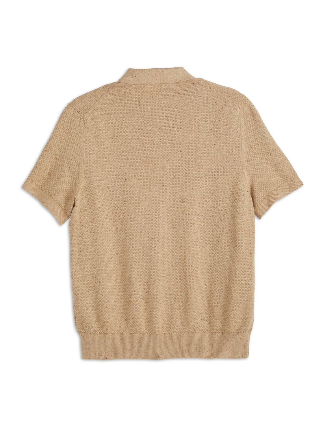 S&S NEPS TEXTURE STITCH POLO SWEATER