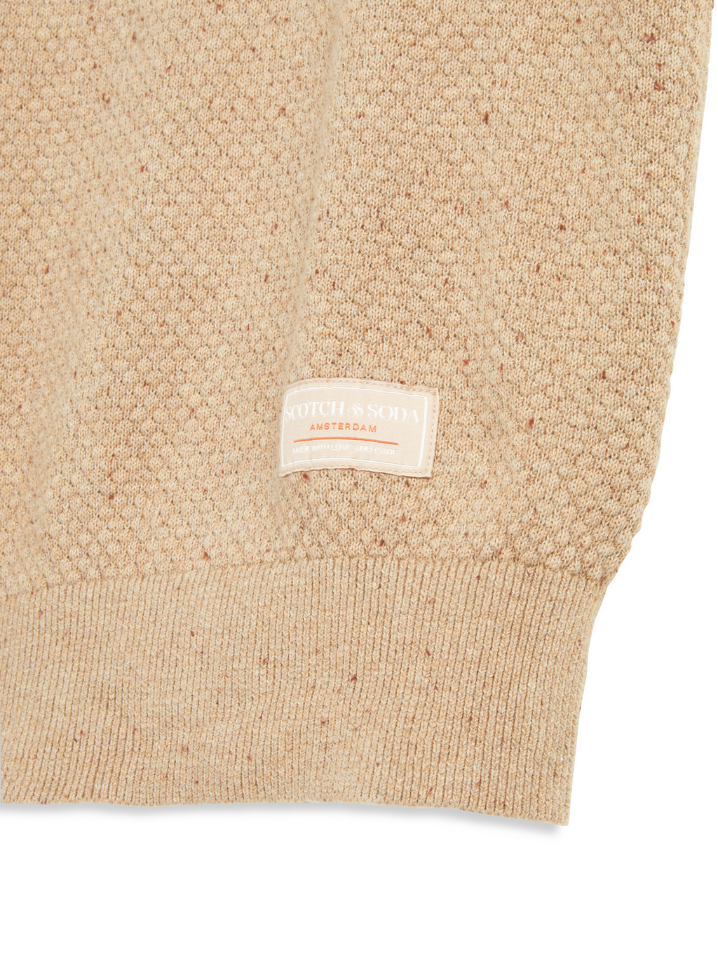S&S NEPS TEXTURE STITCH POLO SWEATER
