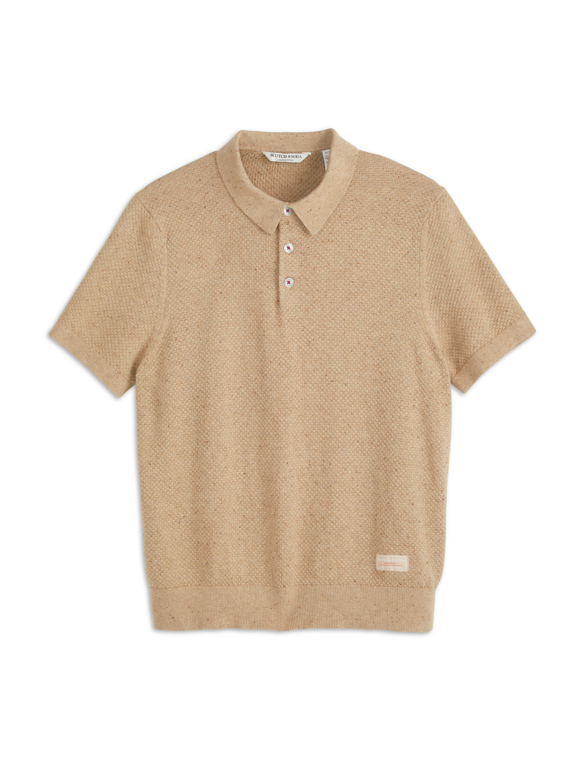 MENS S&S NEPS TEXTURE STITCH POLO SWEATER– Scotch & Soda Amsterdam