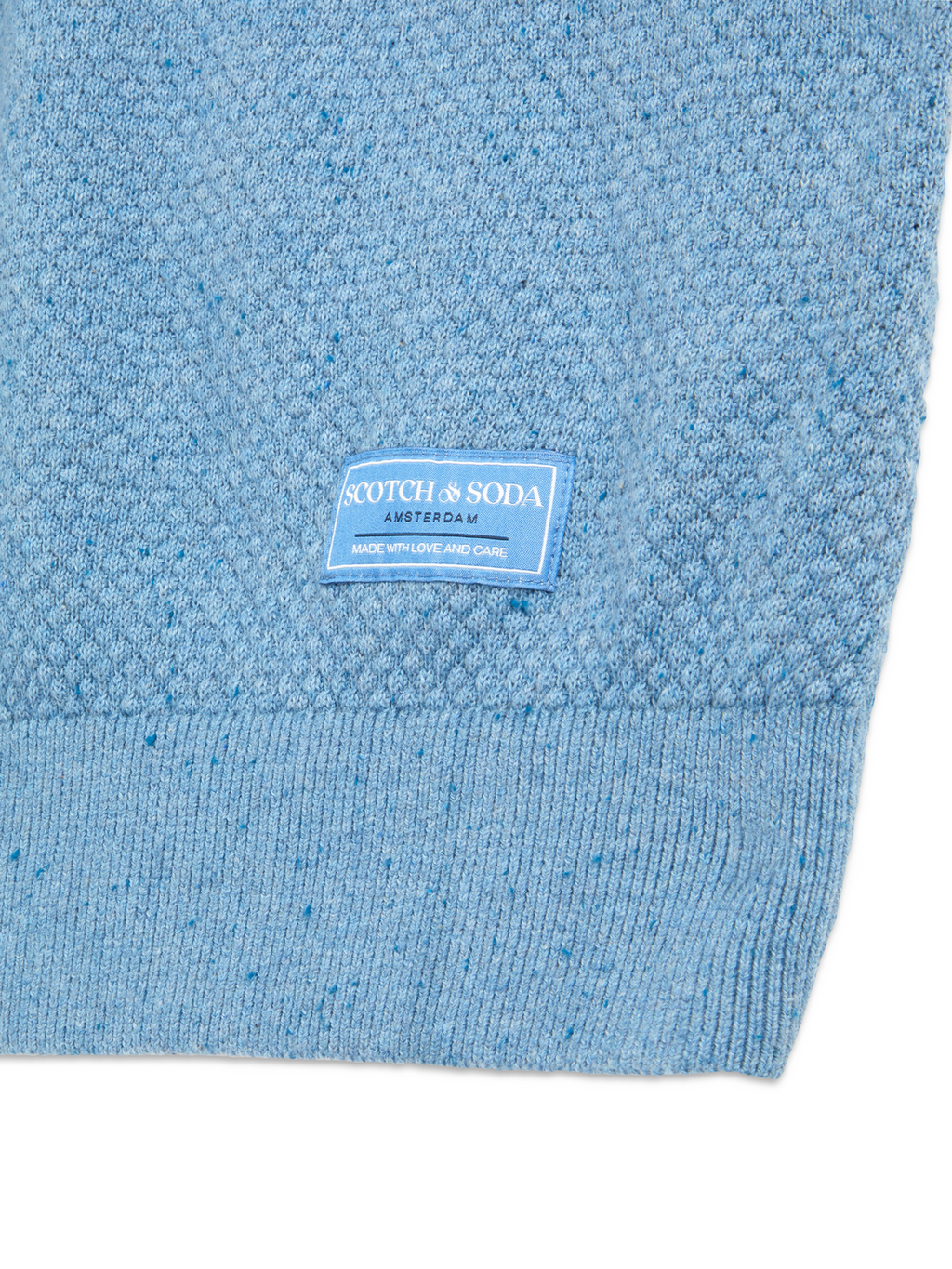 S&S NEPS TEXTURE STITCH POLO SWEATER