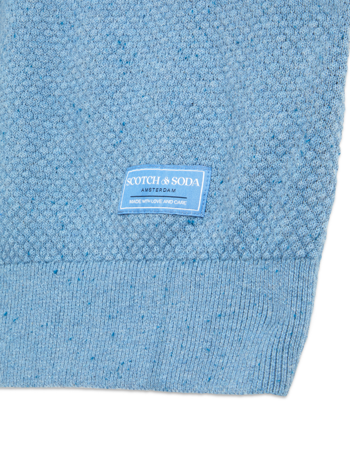 S&S NEPS TEXTURE STITCH POLO SWEATER