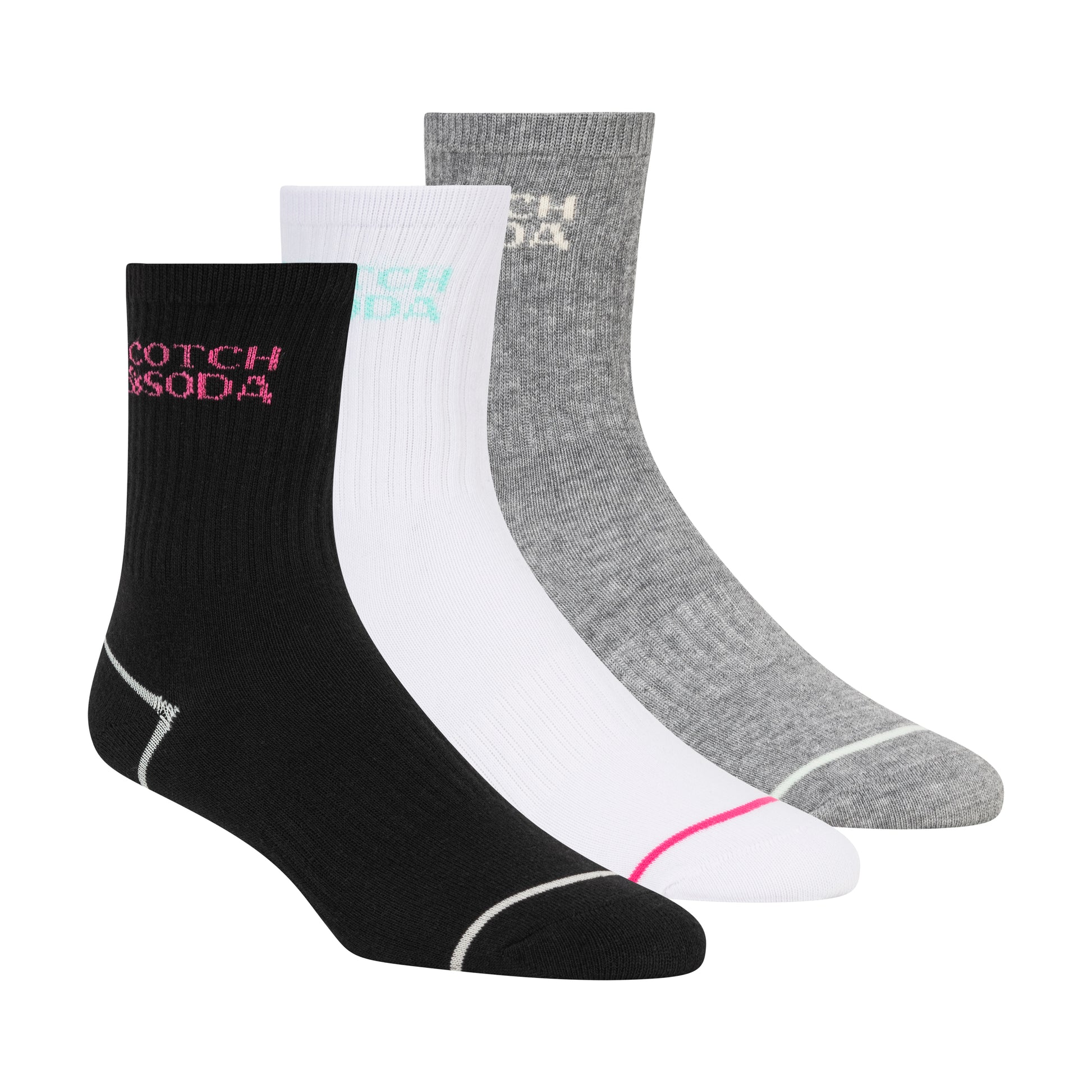 3PK WOMENS NON TERRY CREW