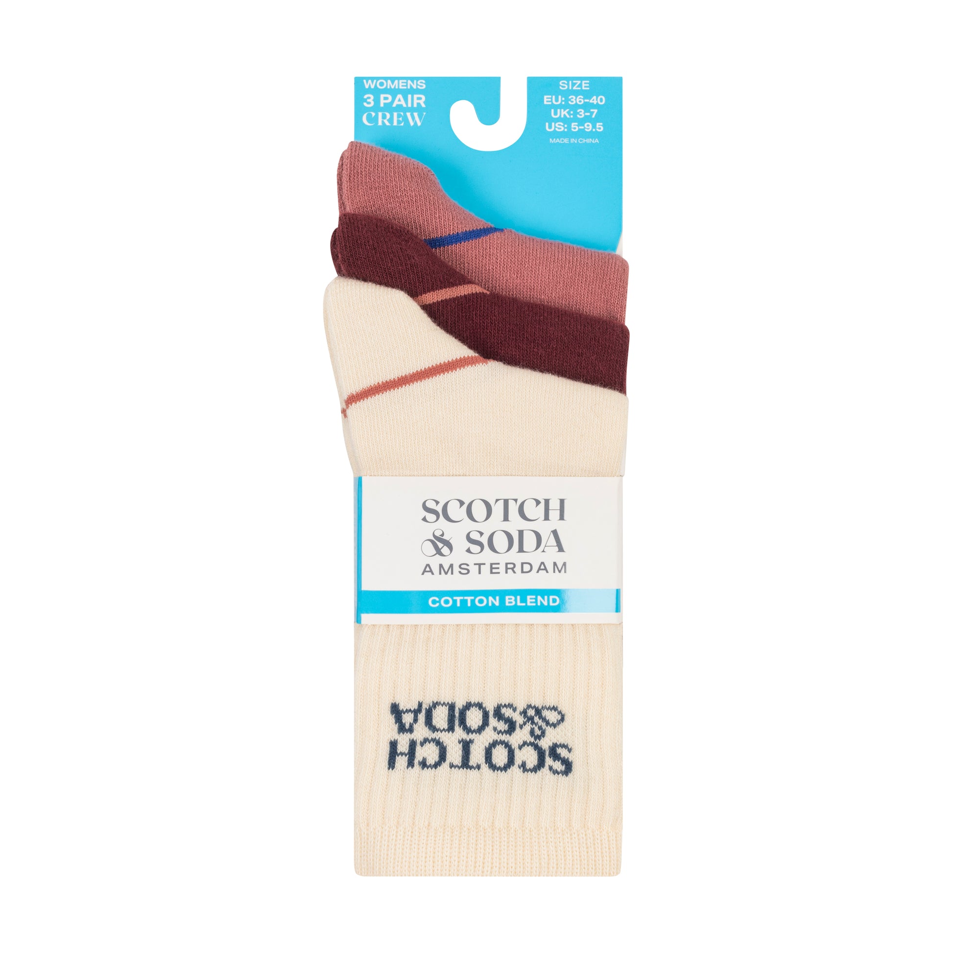 3PK WOMENS NON TERRY CREW