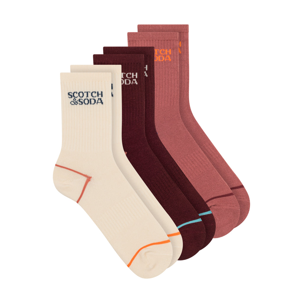 3PK WOMENS NON TERRY CREW