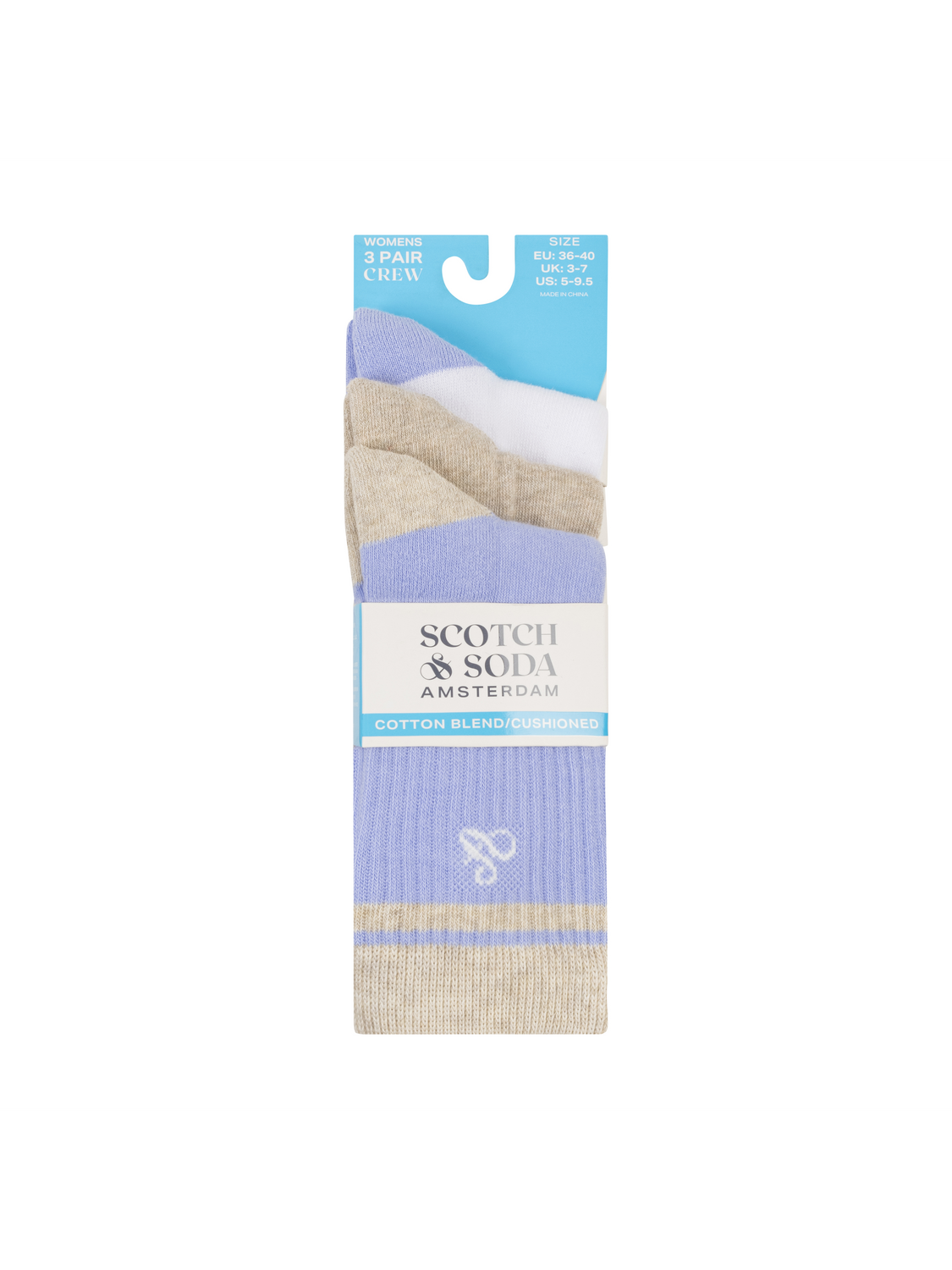 3PK WOMENS 1/2 TERRY CREW
