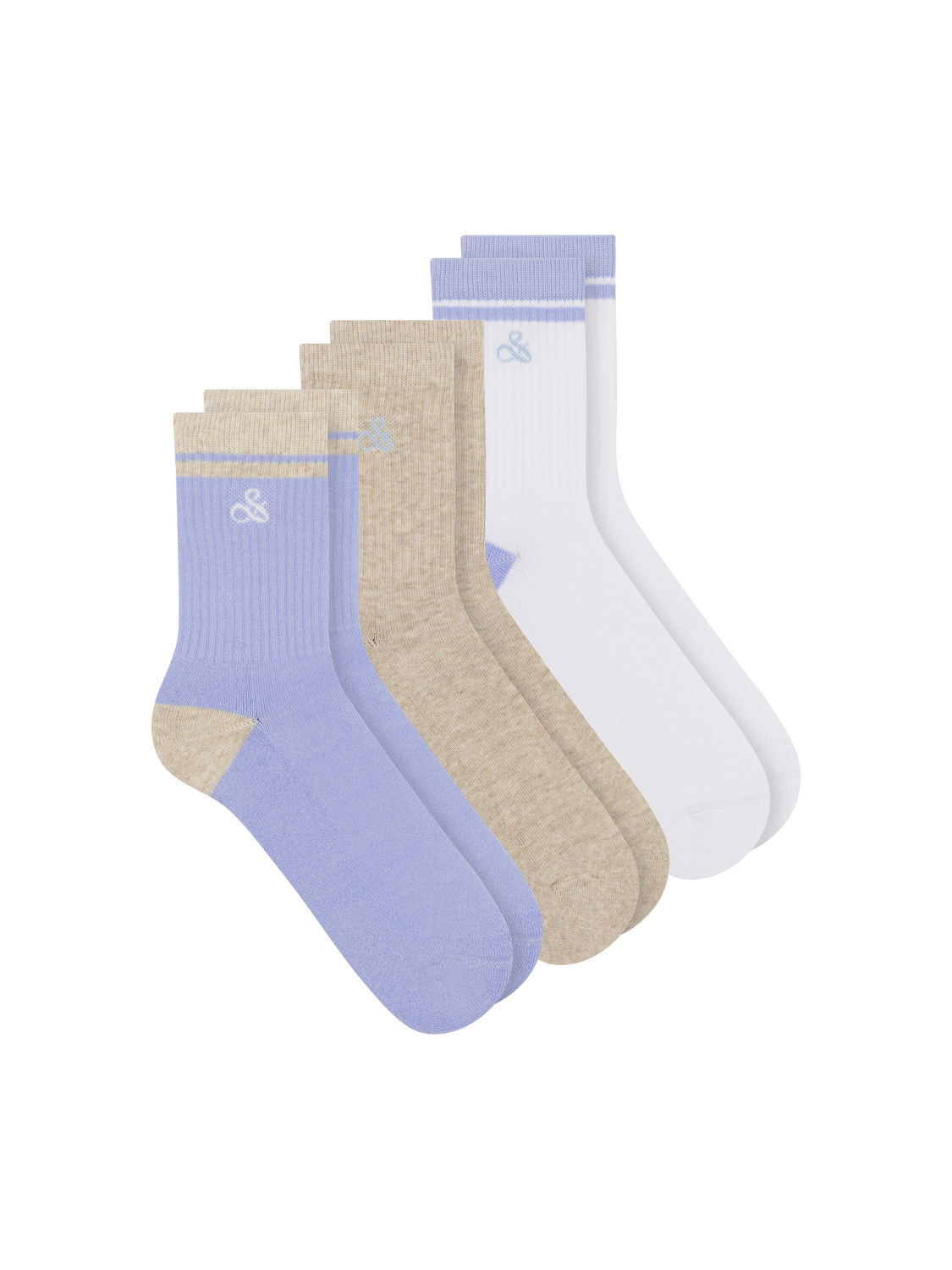 3PK WOMENS 1/2 TERRY CREW