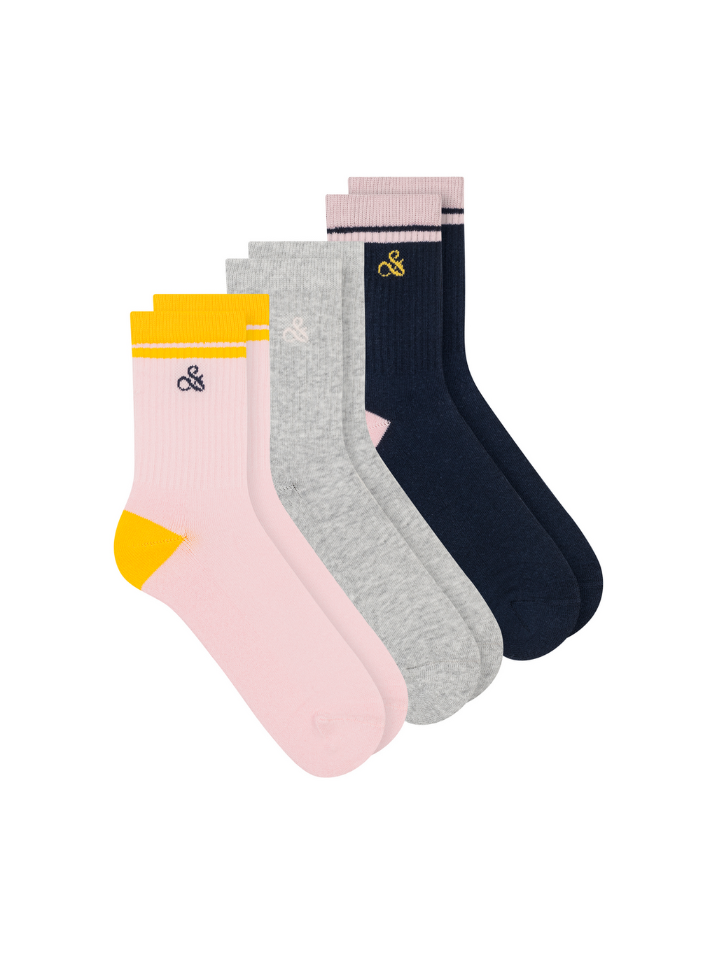 3PK WOMENS 1/2 TERRY CREW