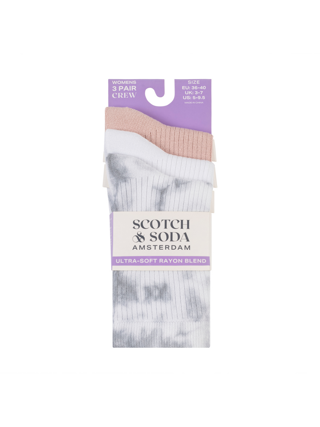 3PK WOMENS NON TERRY CREW