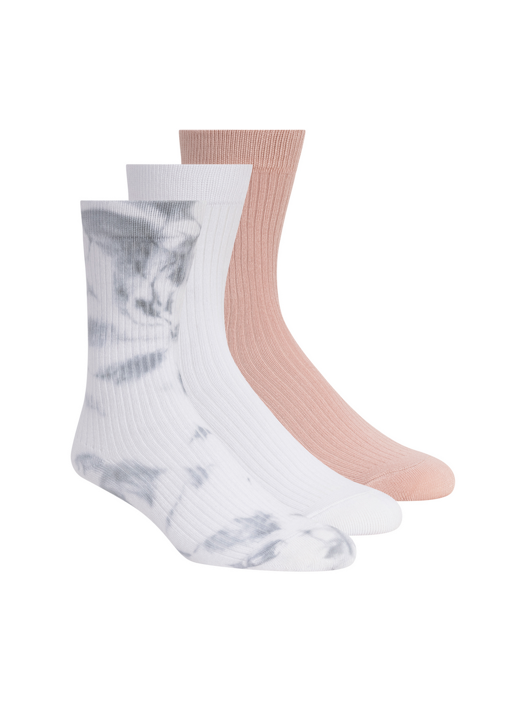 3PK WOMENS NON TERRY CREW