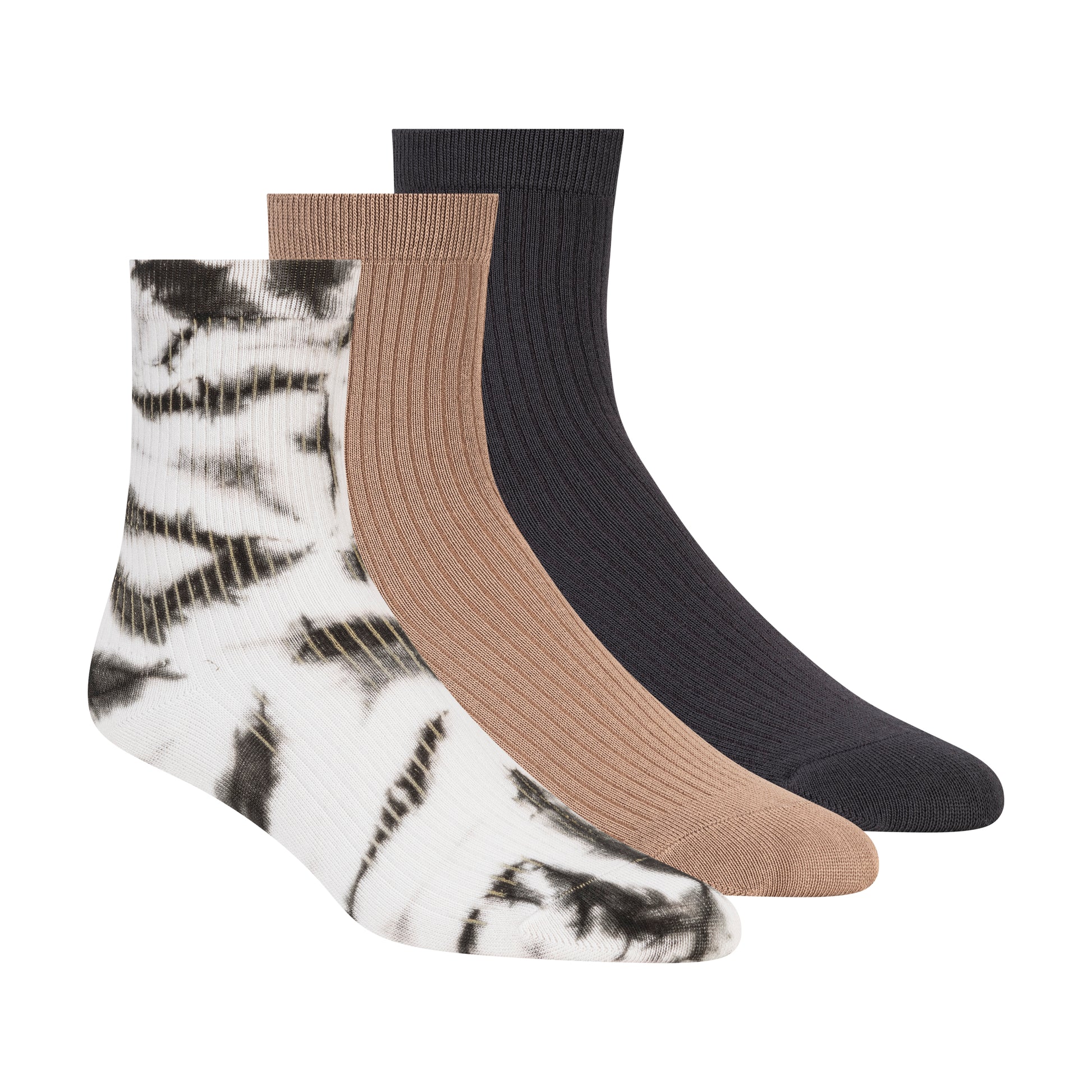 3PK WOMENS NON TERRY CREW