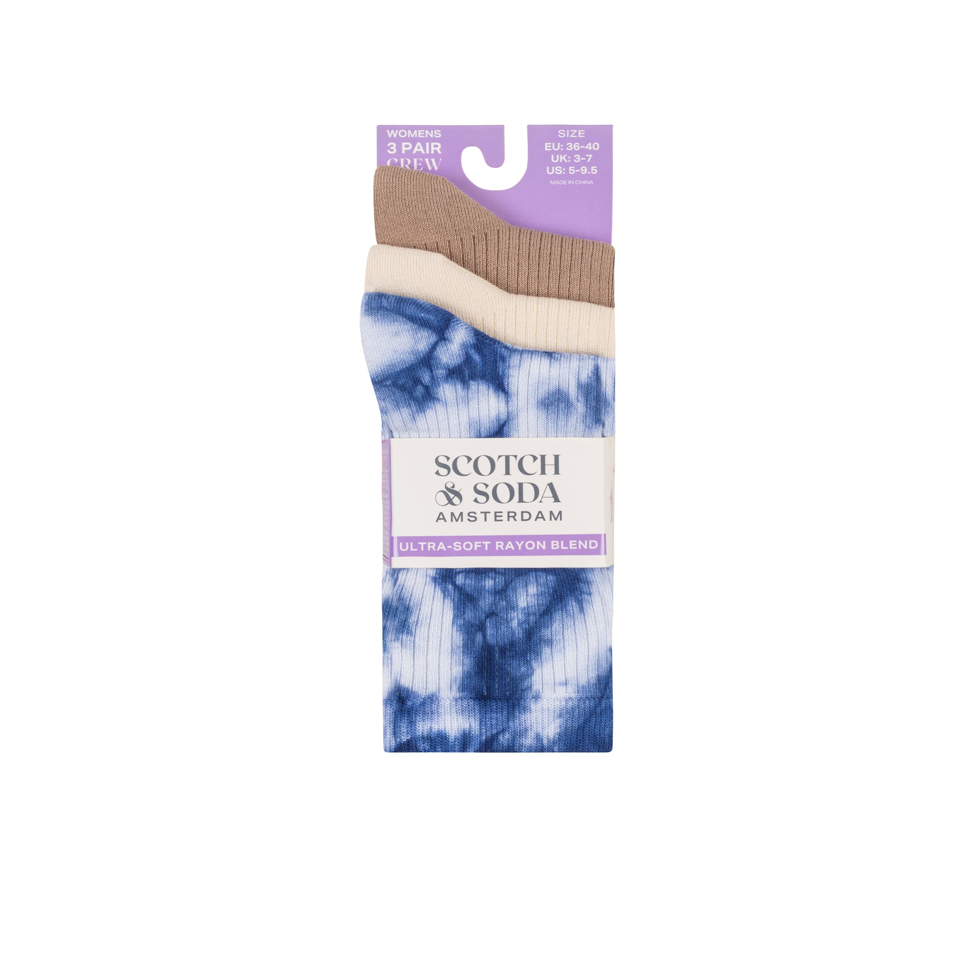 3PK WOMENS NON TERRY CREW