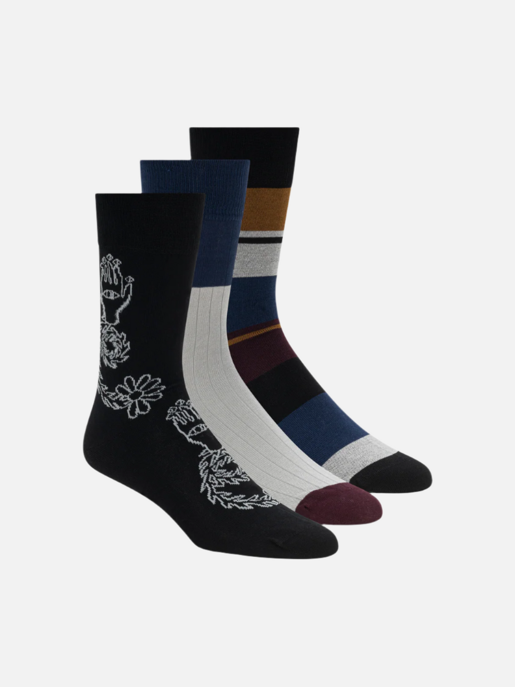 3-PACK MEN'S PRINTED SOCKS