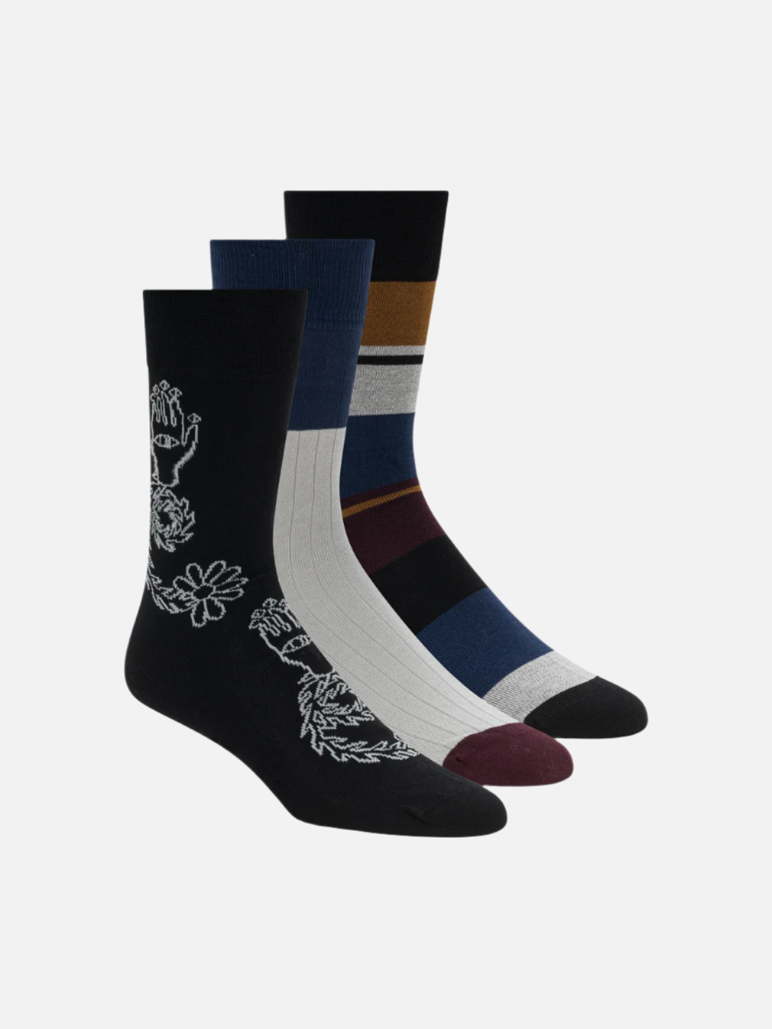 3-PACK MEN'S PRINTED SOCKS