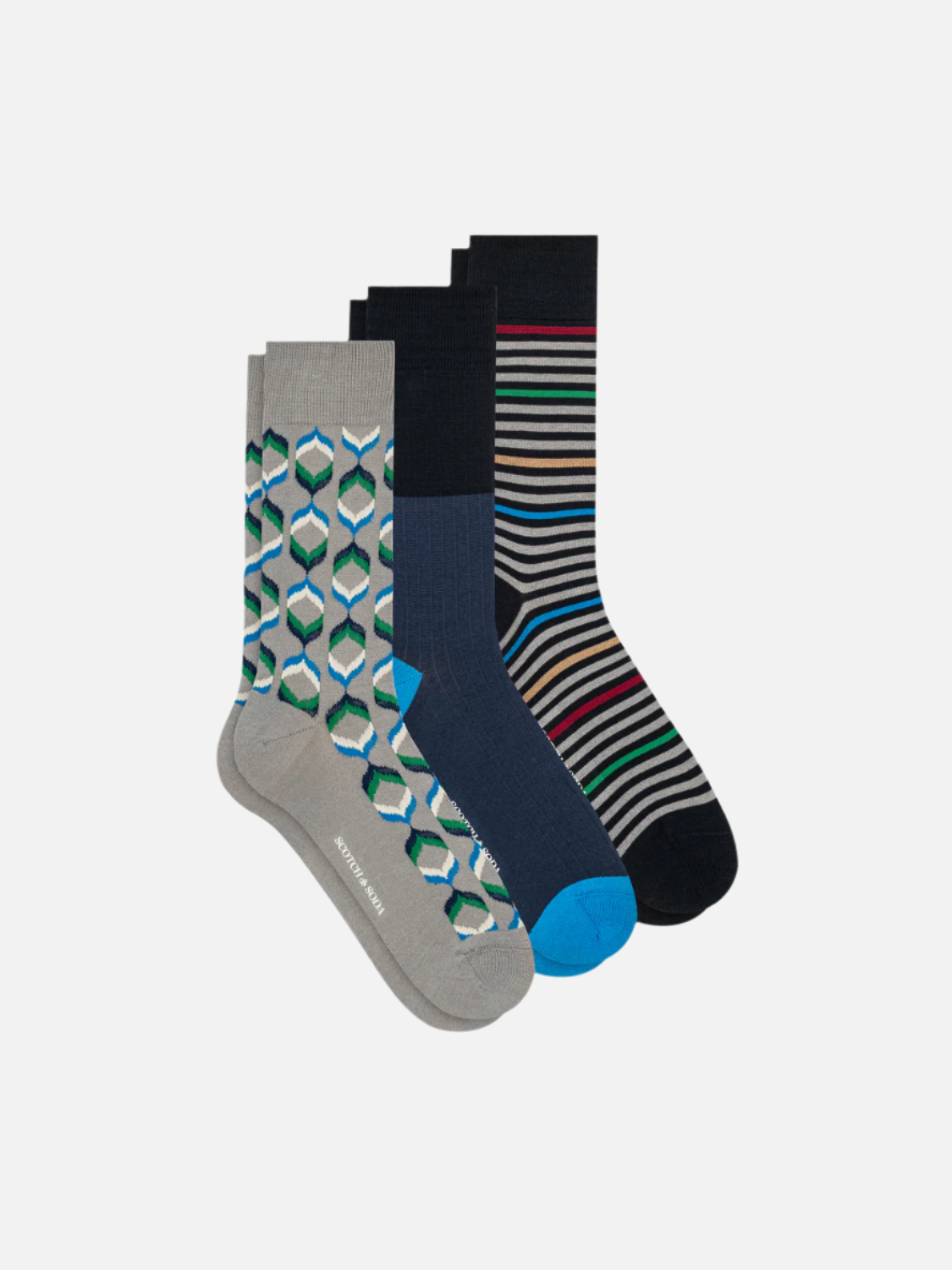 3-PACK MEN'S PRINTED SOCKS