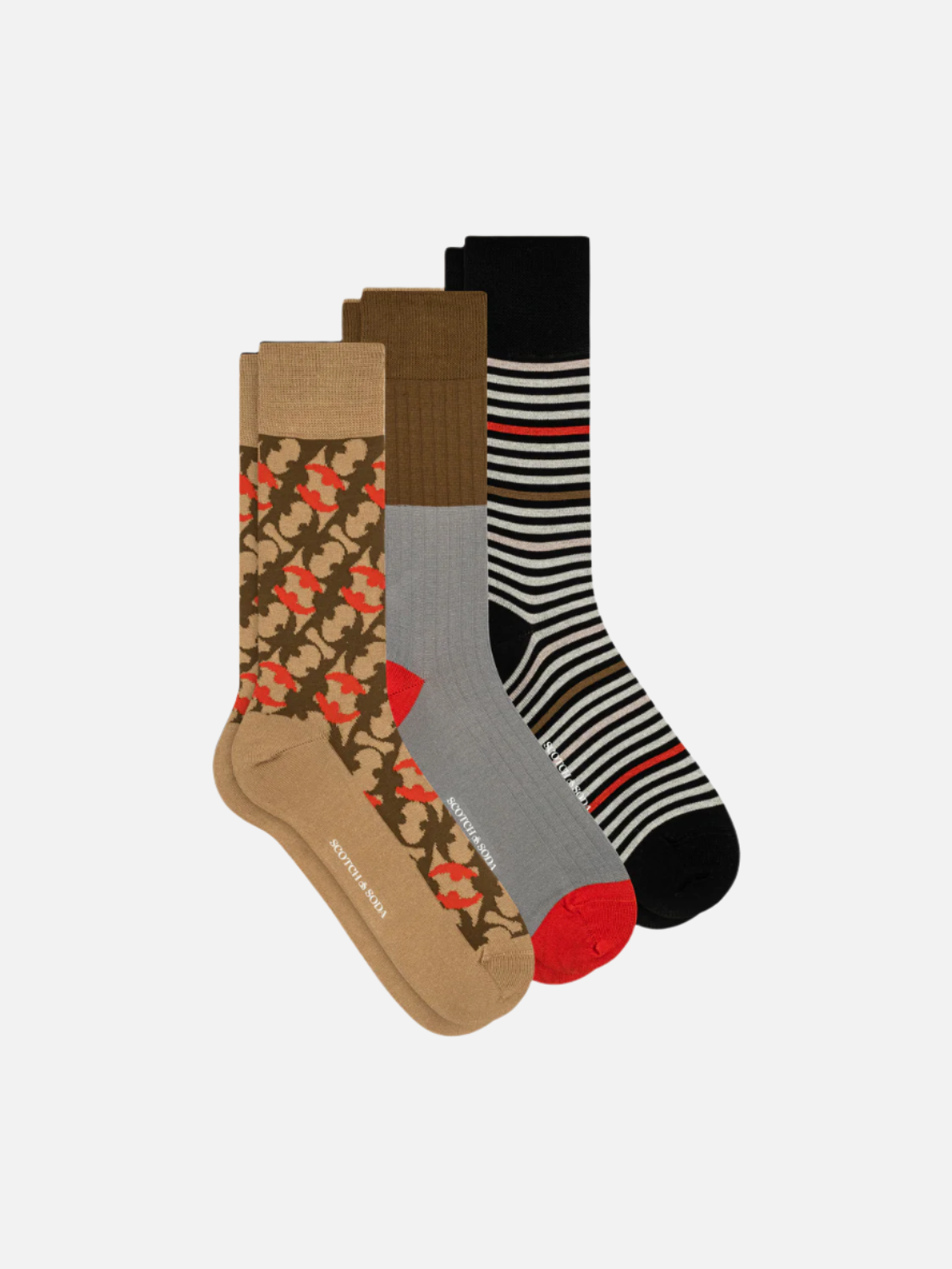 3-PACK MEN'S PRINTED SOCKS