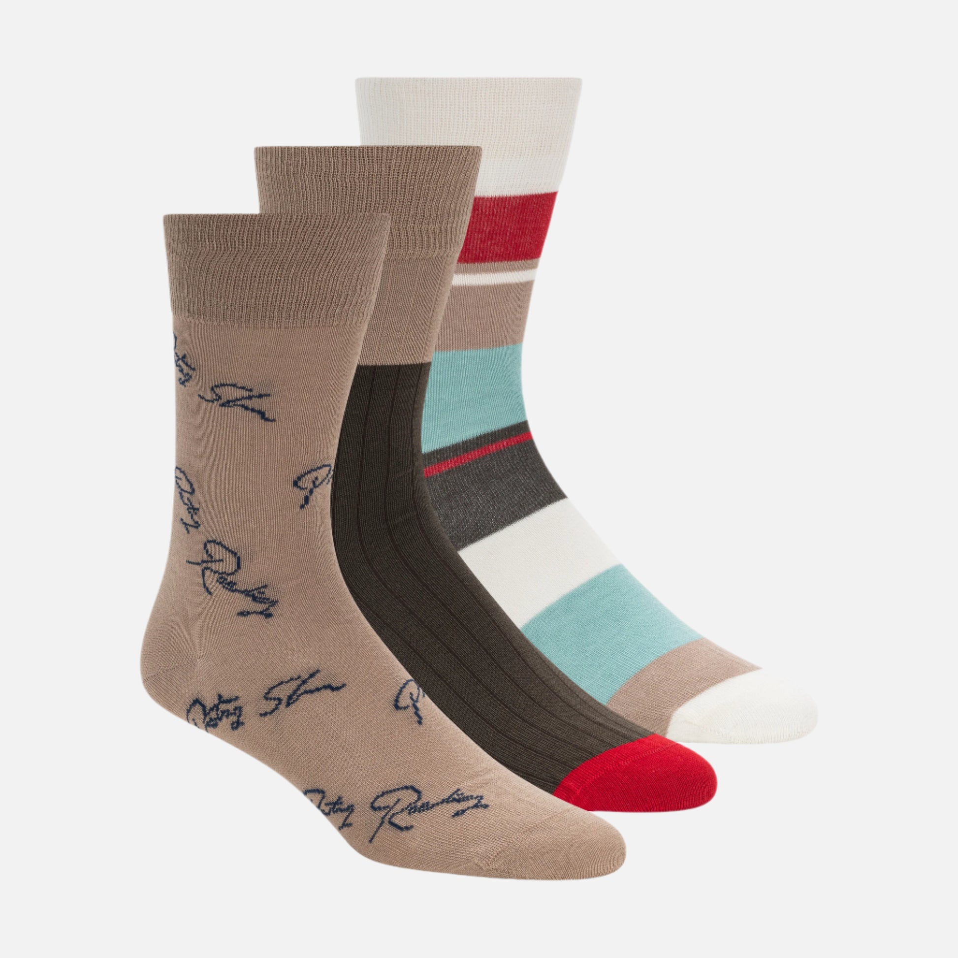 3-PACK MEN'S PRINTED SOCKS