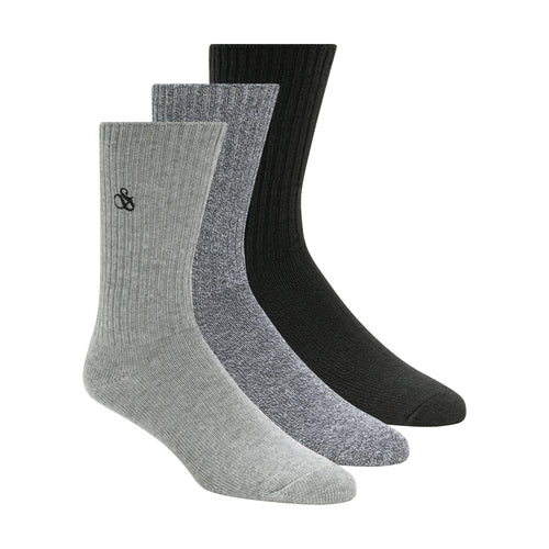 3PK MENS NON TERRY CREW