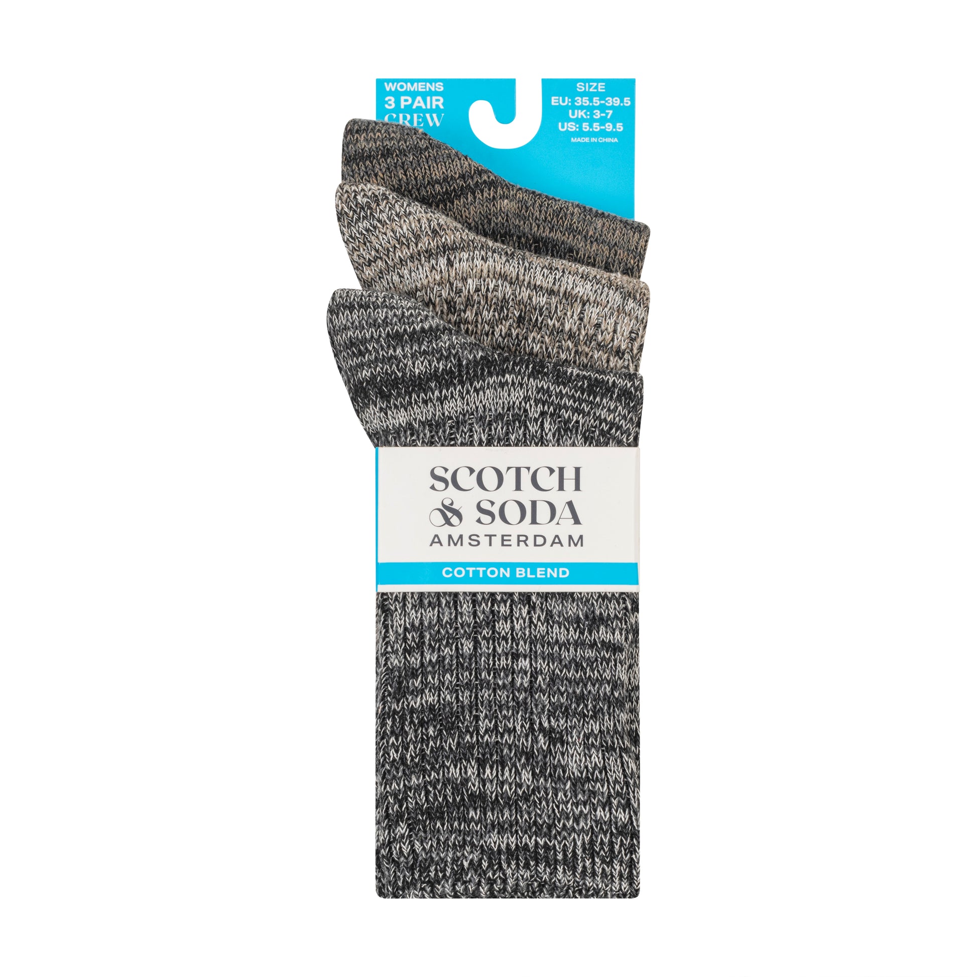 3PK WOMENS NON TERRY CREW