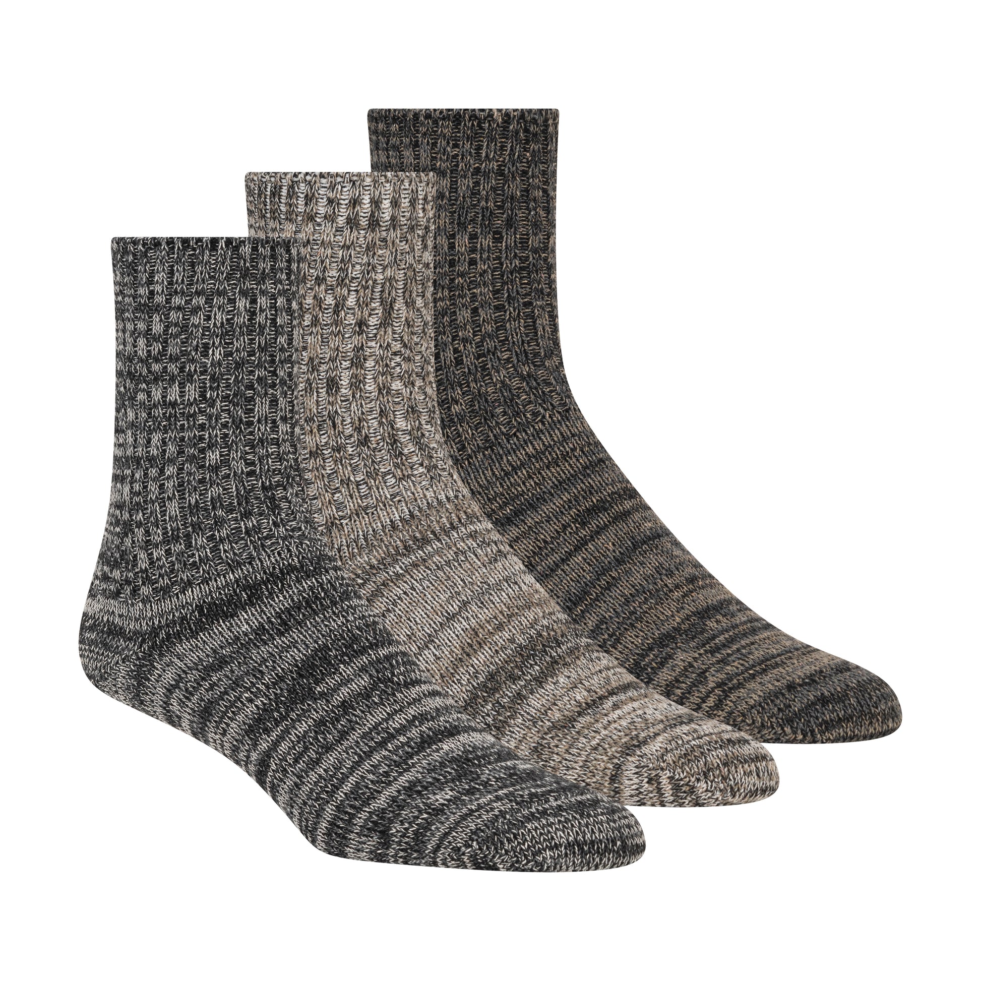 3PK WOMENS NON TERRY CREW