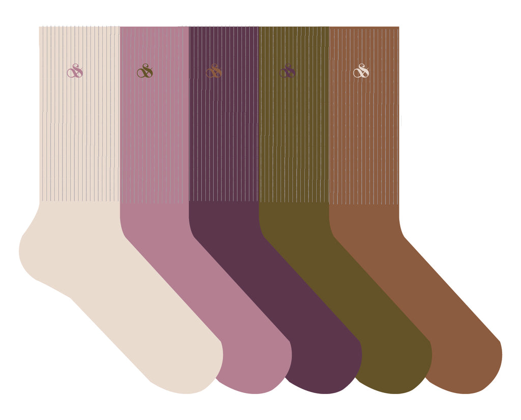 5PK WOMENS 1/2 TERRY GIFT BOX CREW