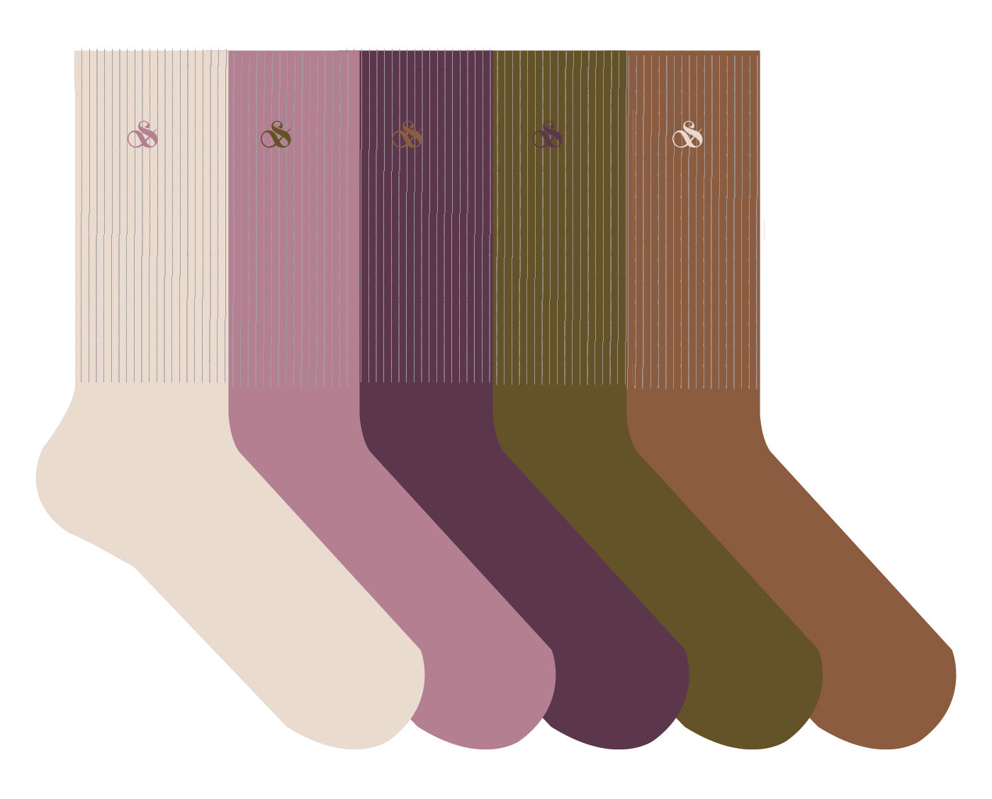 5PK WOMENS 1/2 TERRY GIFT BOX CREW