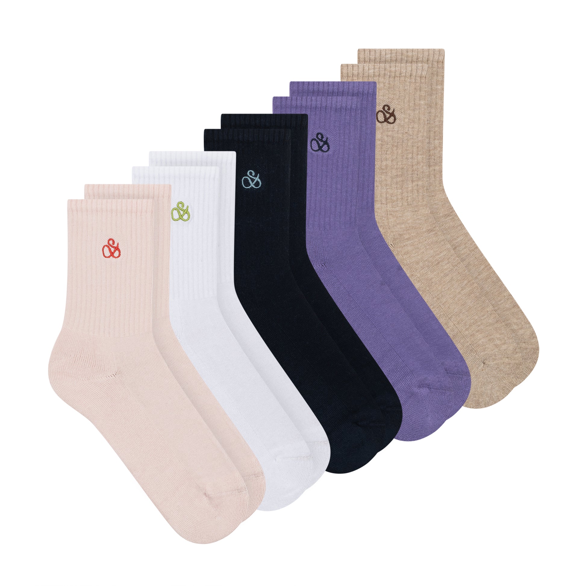 5PK WOMENS 1/2 TERRY GIFT BOX CREW