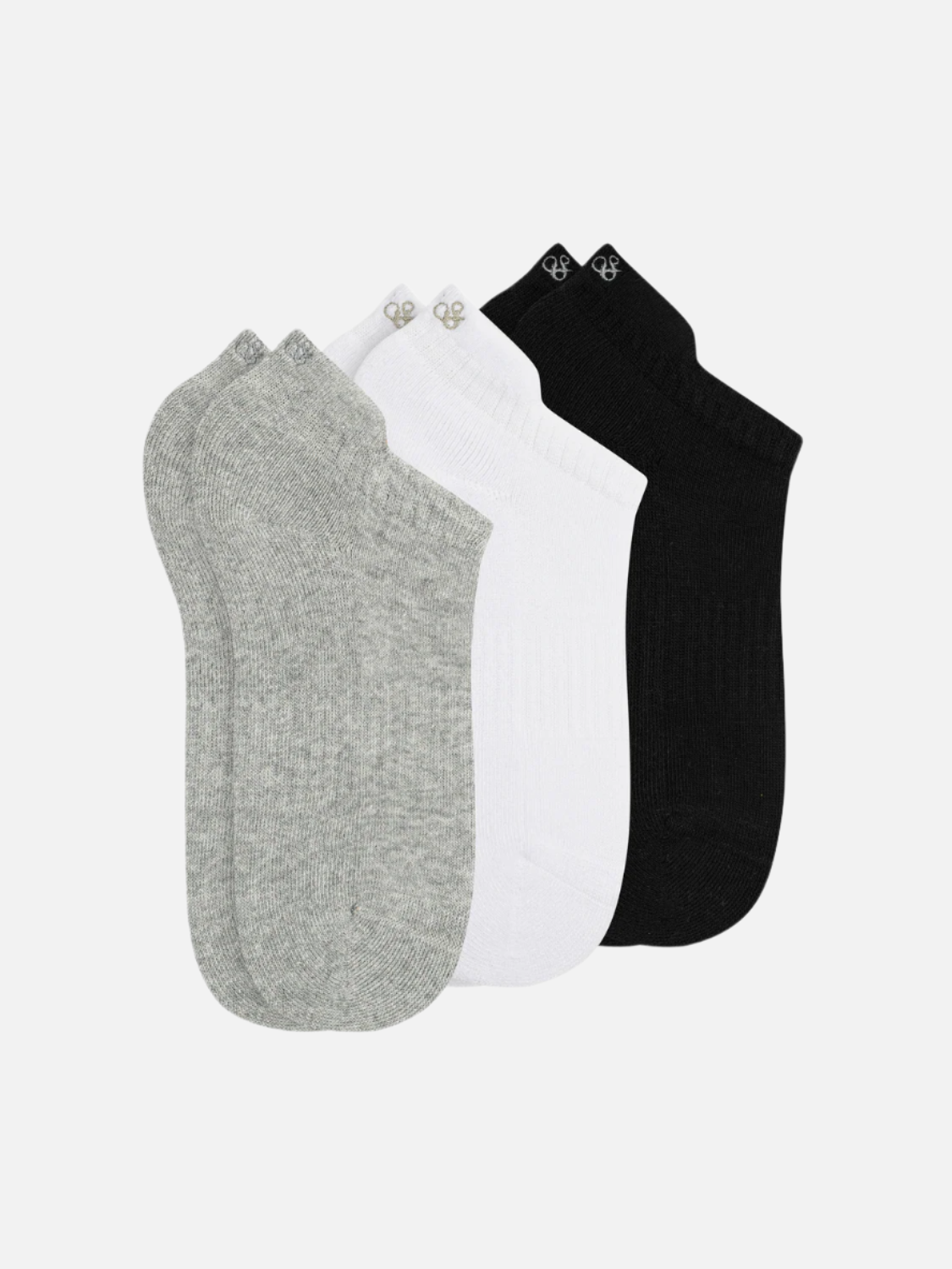 3-PACK WOMEN'S LOW CUT SOCKS - MEDIUM GREY