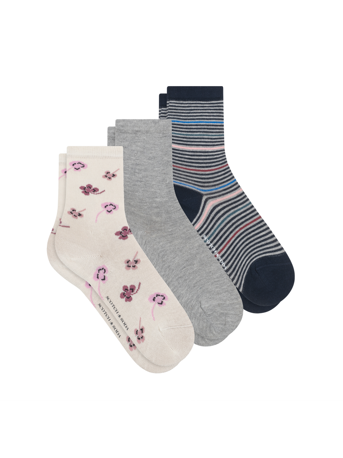 3PACK GIRLS NON TERRY CREW