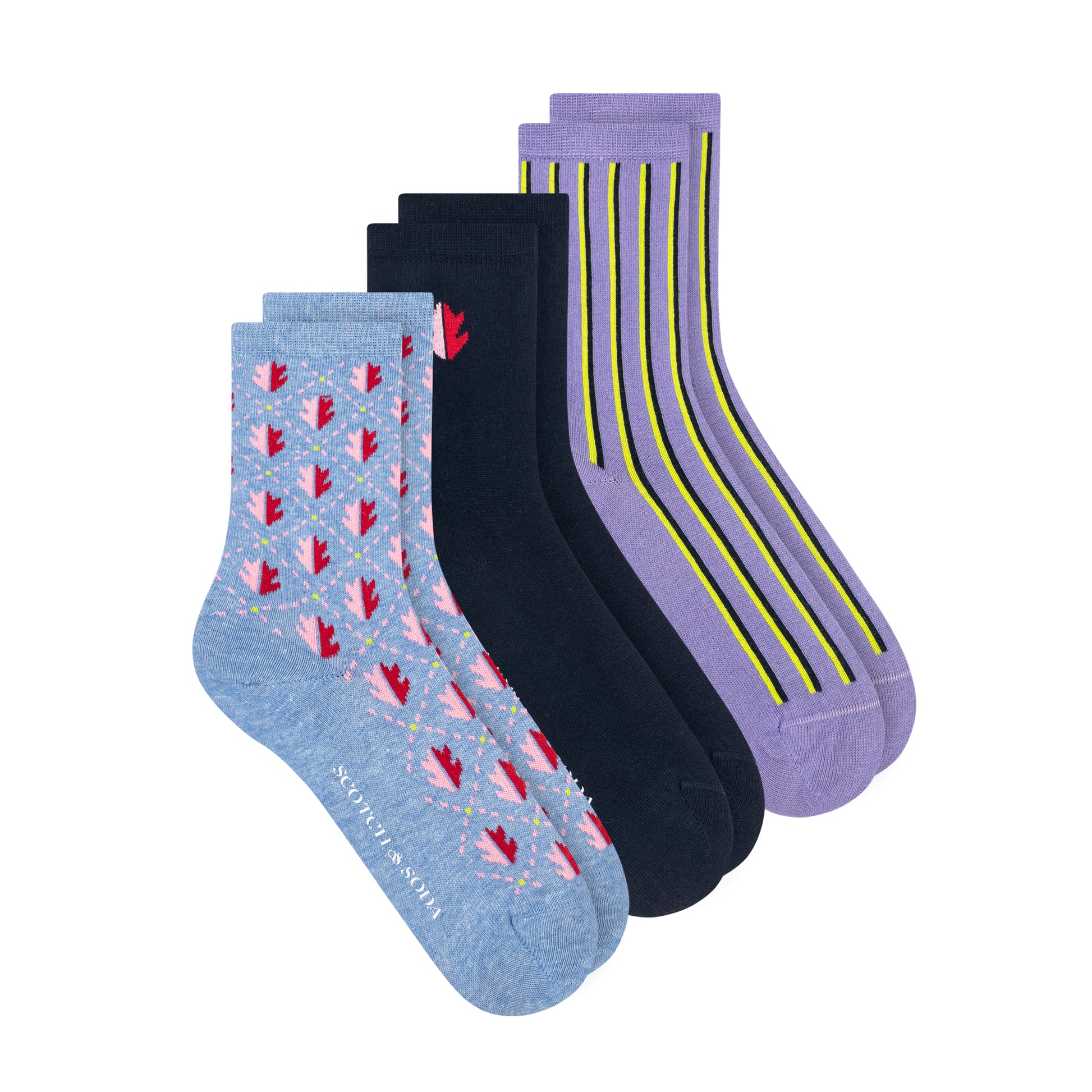3PK GIRLS NON TERRY CREW
