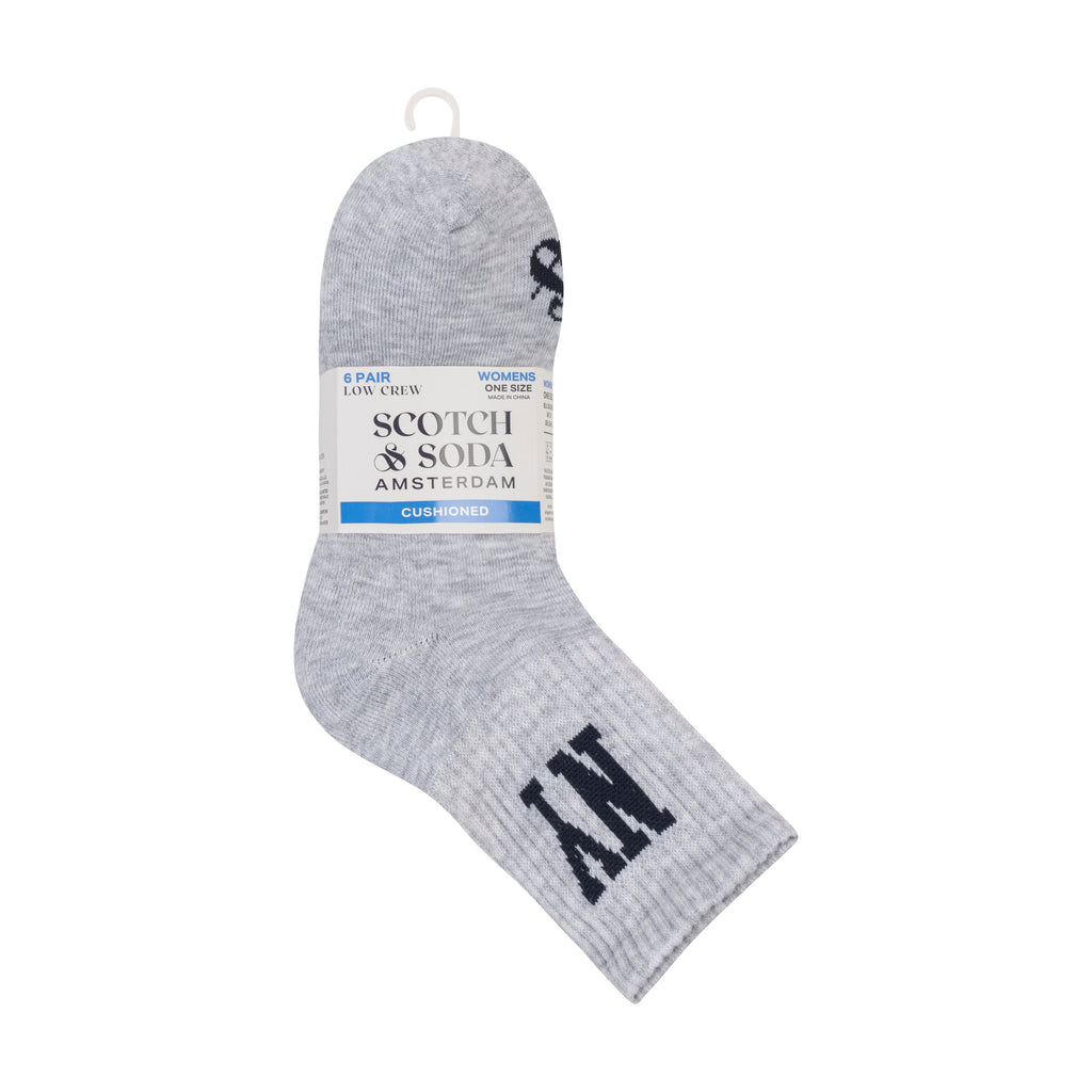 6PK WOMENS 1/2 TERRY LOW CREW