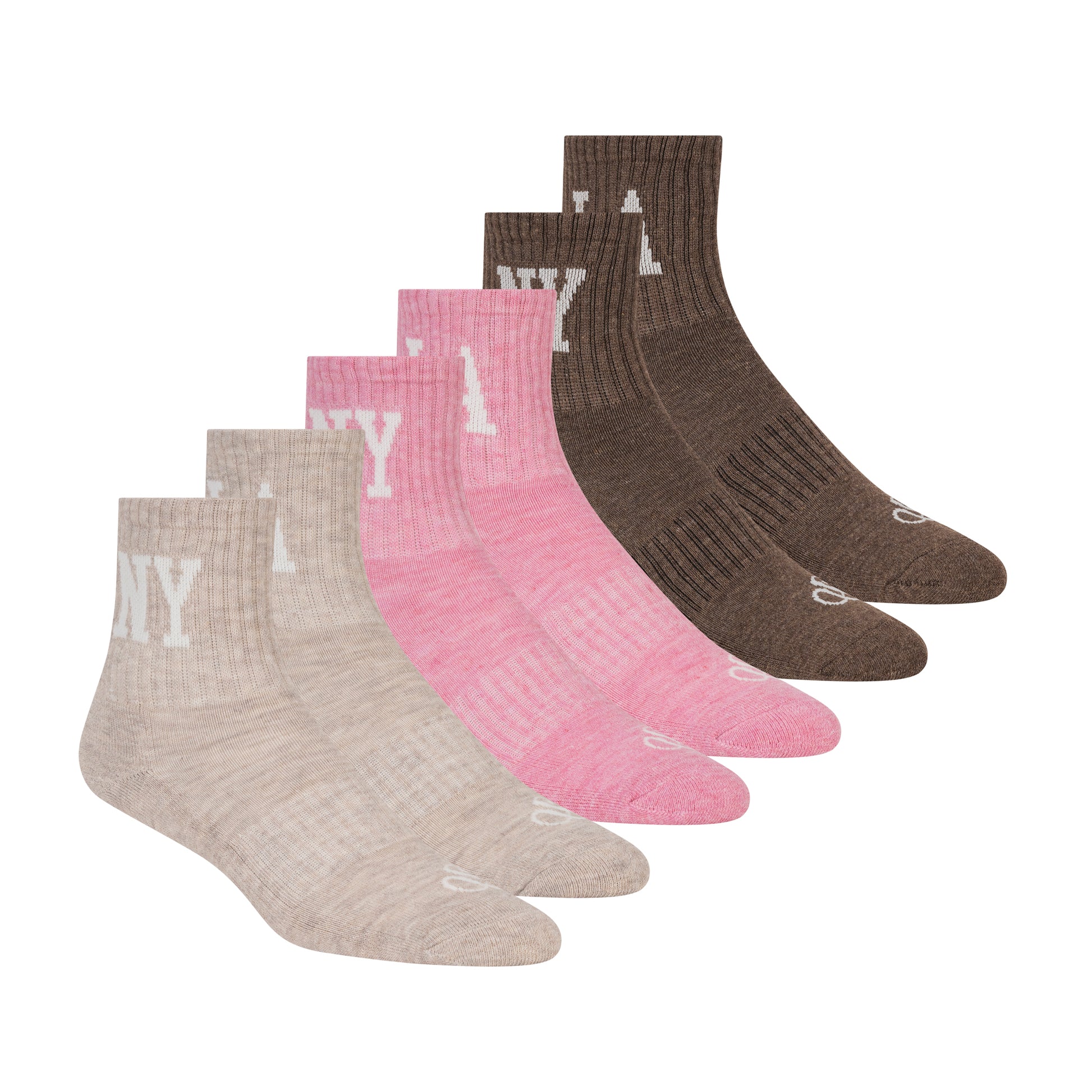 6PK WOMENS 1/2 TERRY LOW CREW