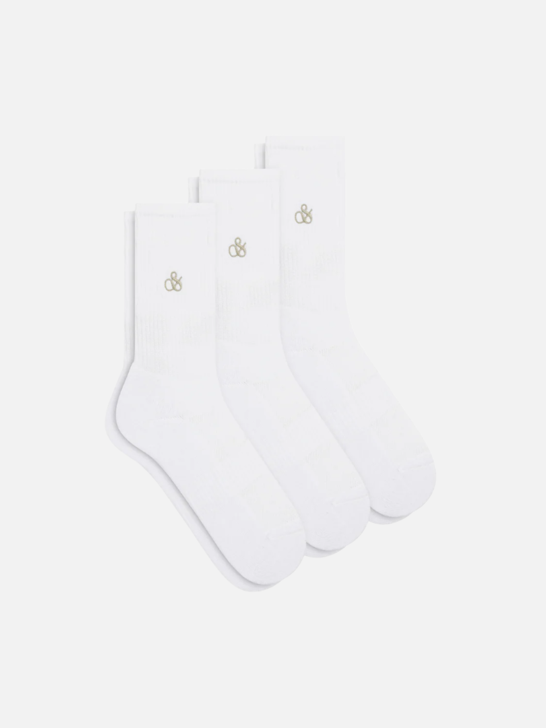 3-PACK MEN'S COTTON SOCKS - WHITE TRADITIONAL