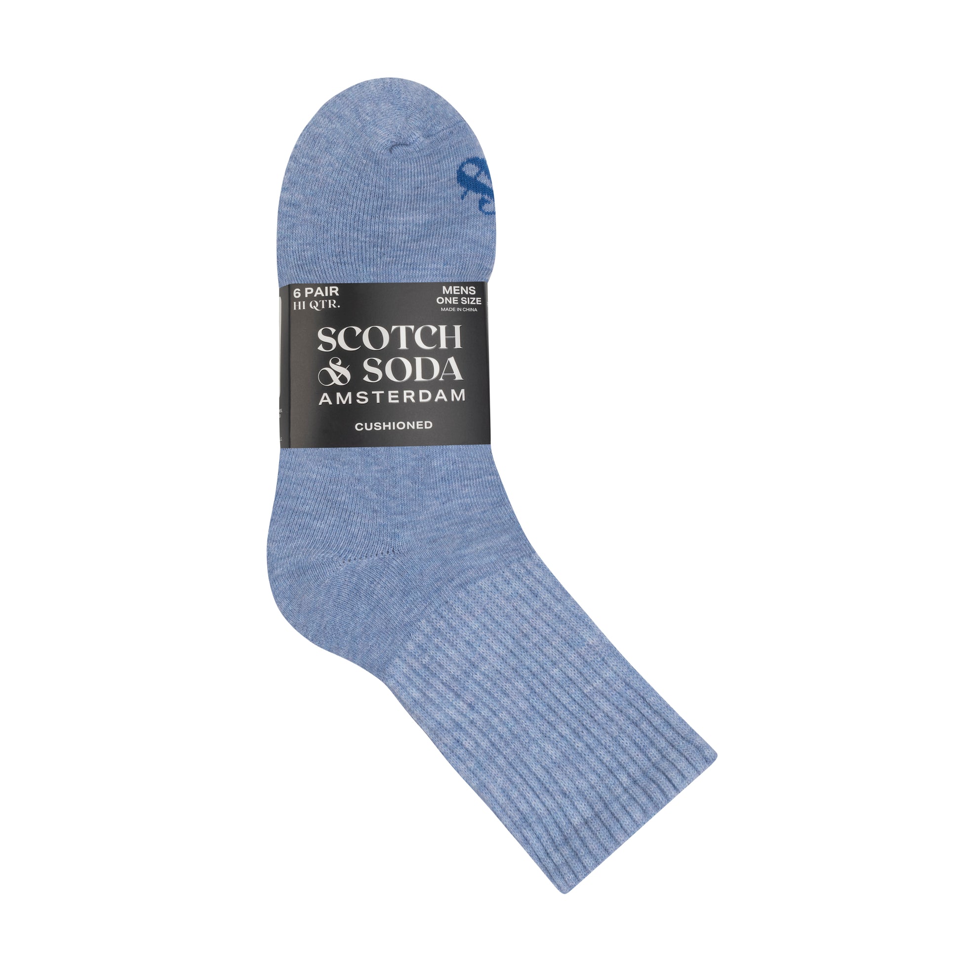 6PK MENS 1/2 TERRY HIGH QTR CREW