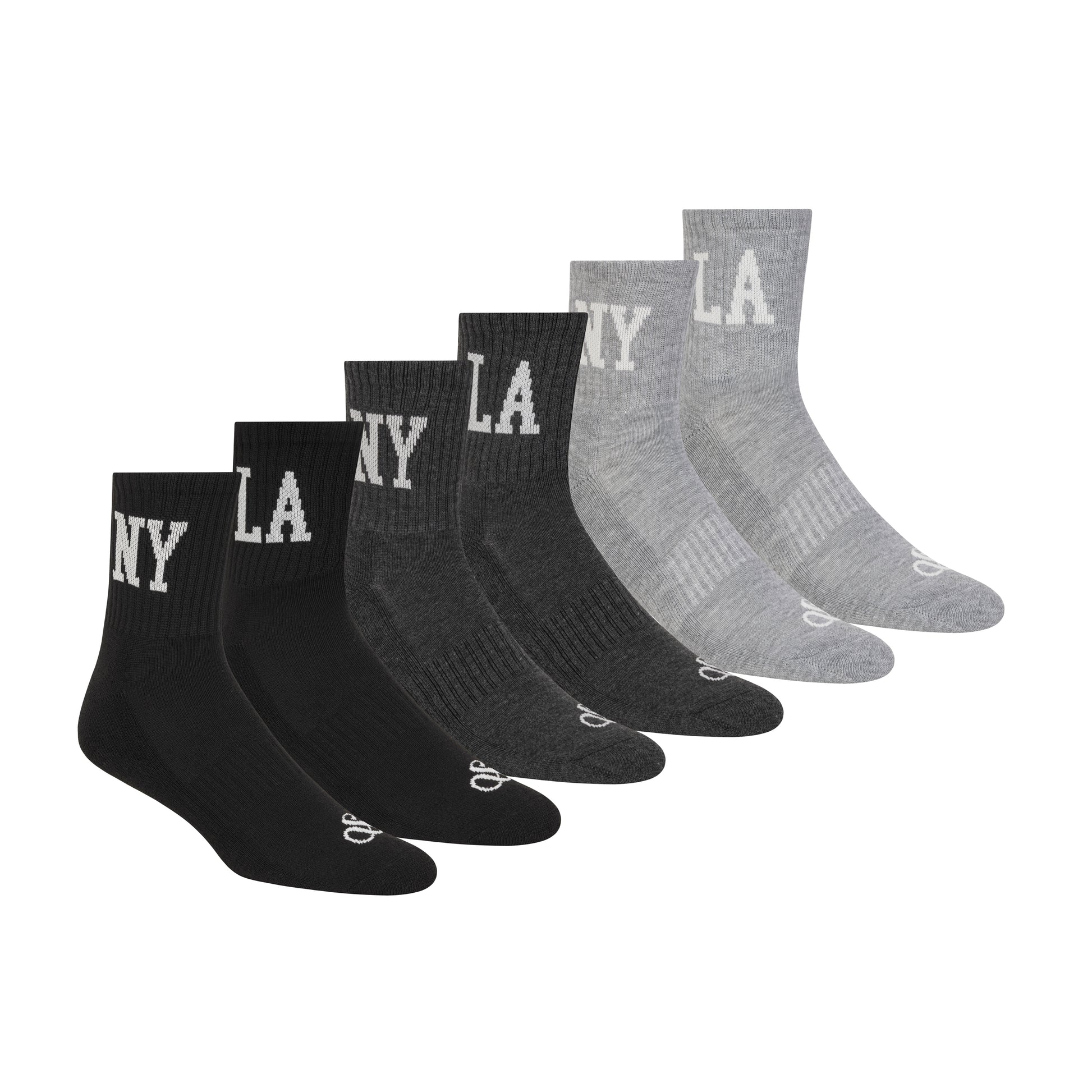 6PK MENS 1/2 TERRY HIGH QTR CREW