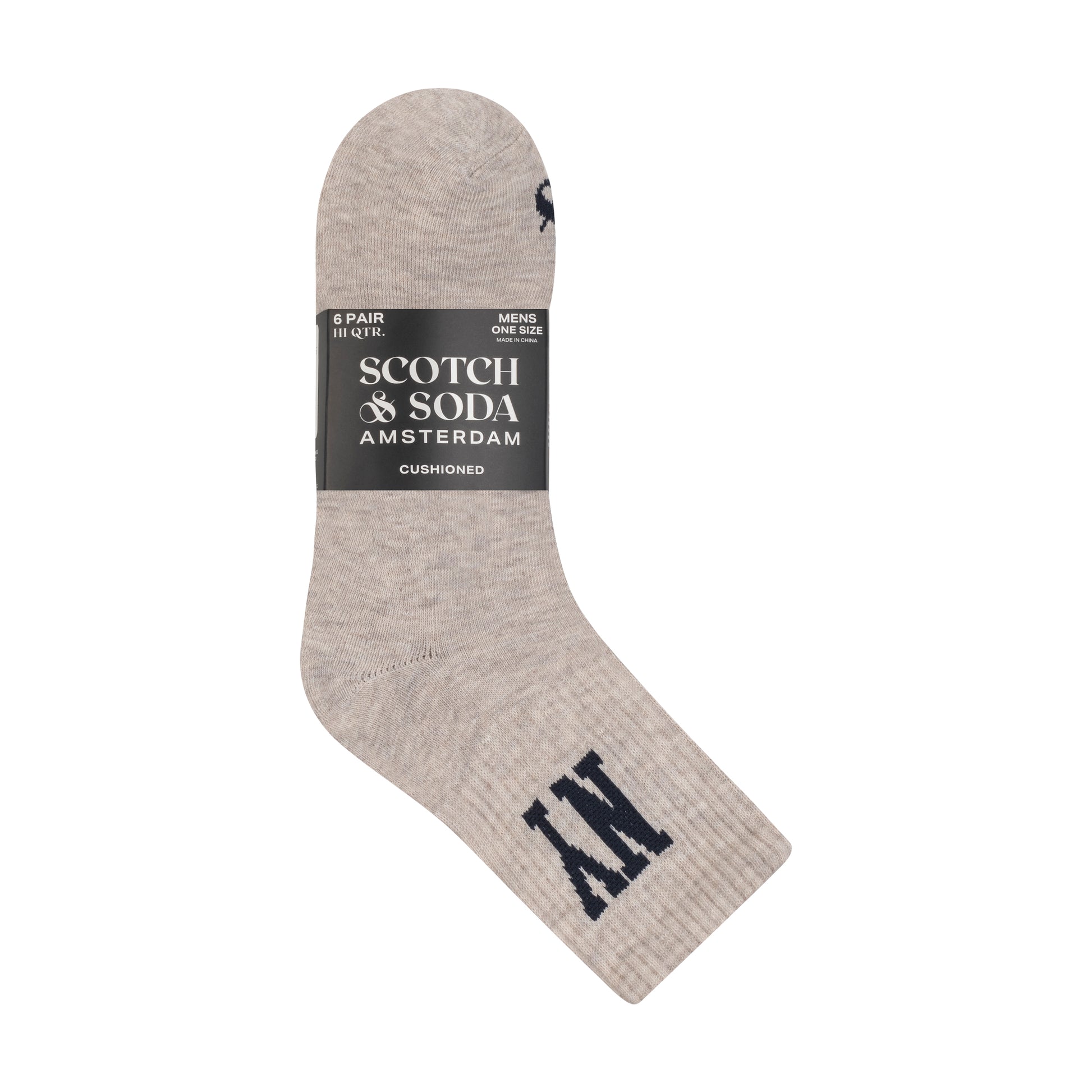 6PK MENS 1/2 TERRY HIGH QTR CREW