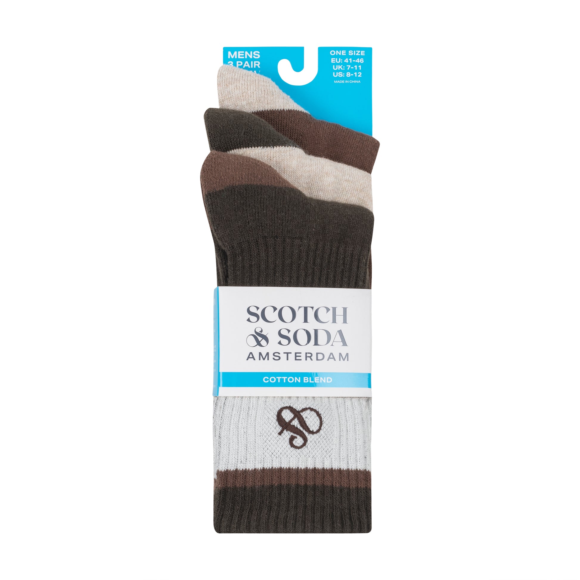 3PK MENS 1/2 TERRY COTTON CREW