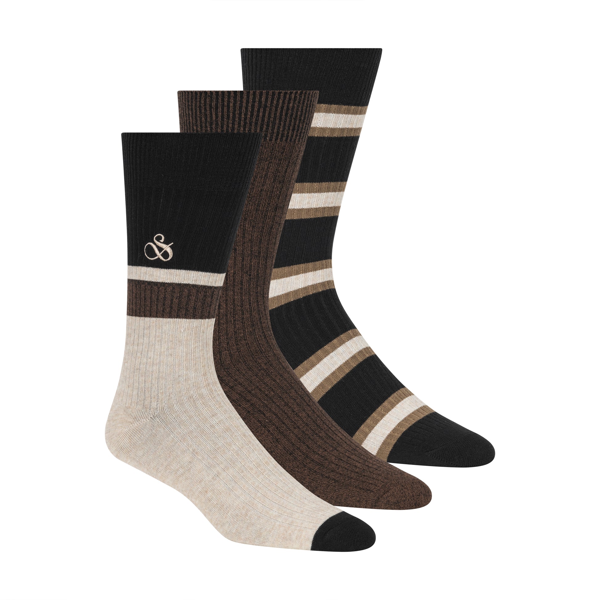 3PK MENS NON TERRY CREW