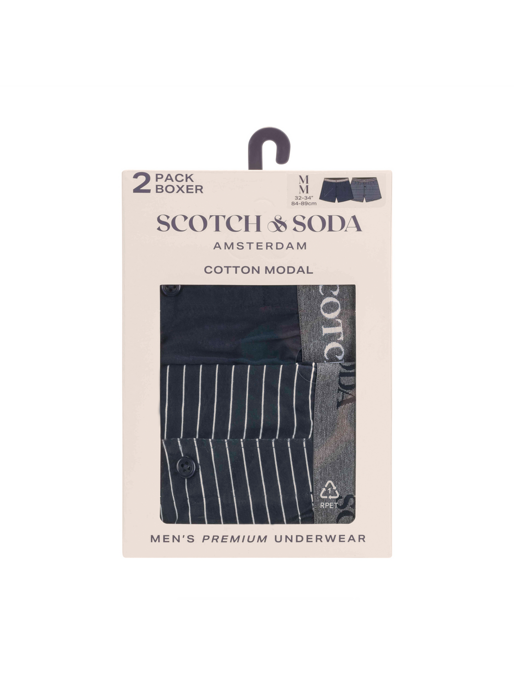 2PK MENS COTTON MODAL KNIT BOXER BRIEF UNDERWEAR