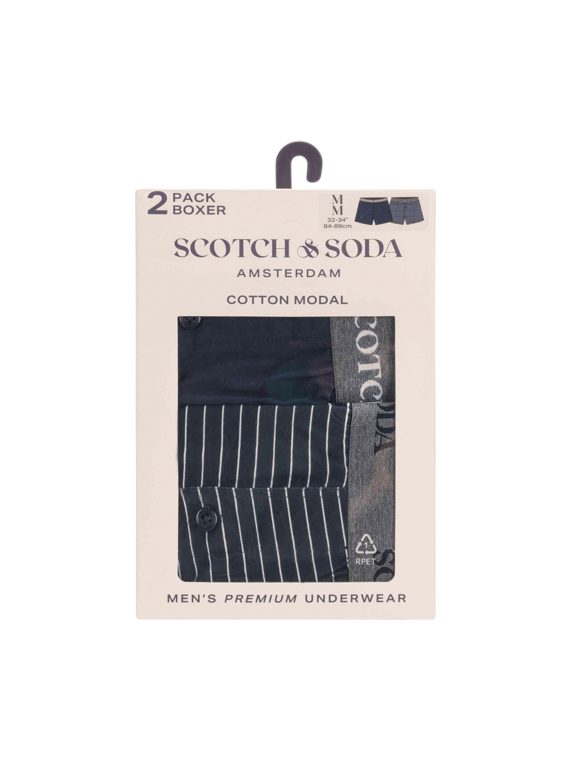 2PK MENS COTTON MODAL KNIT BOXER BRIEF UNDERWEAR
