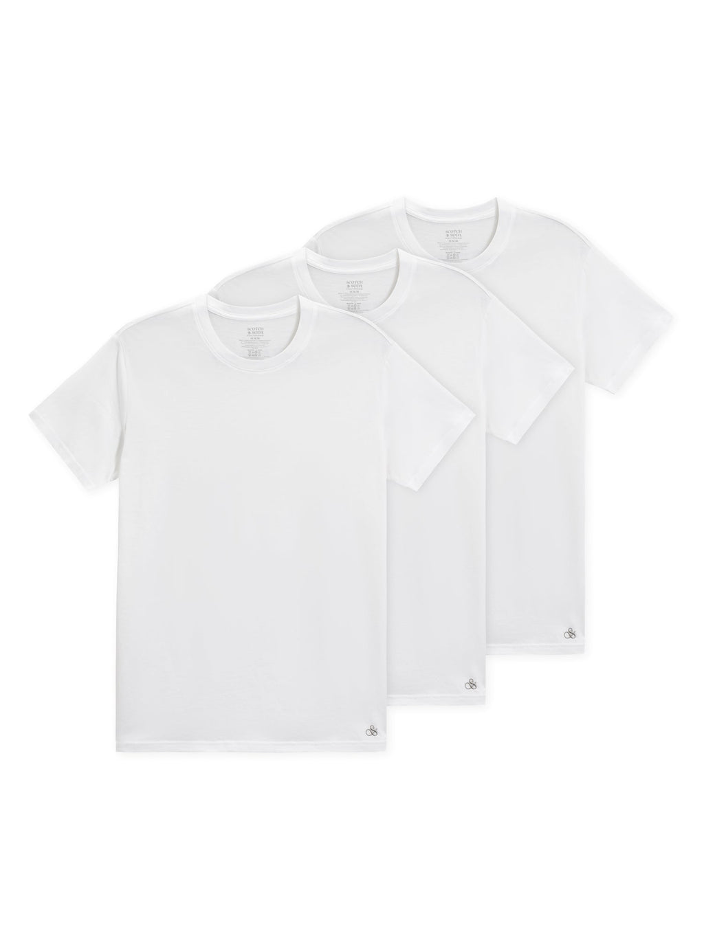 3-PACK MENS ULTRA SOFT CREW NECK T-SHIRTS - WHITE