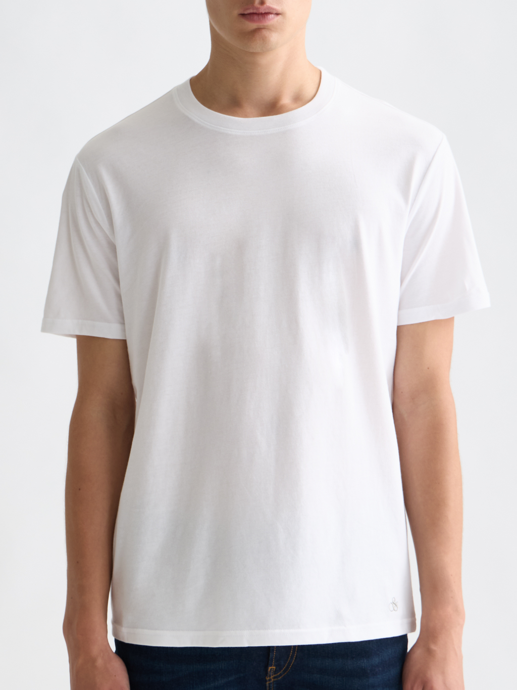 3-PACK MENS ULTRA SOFT CREW NECK T-SHIRTS - WHITE