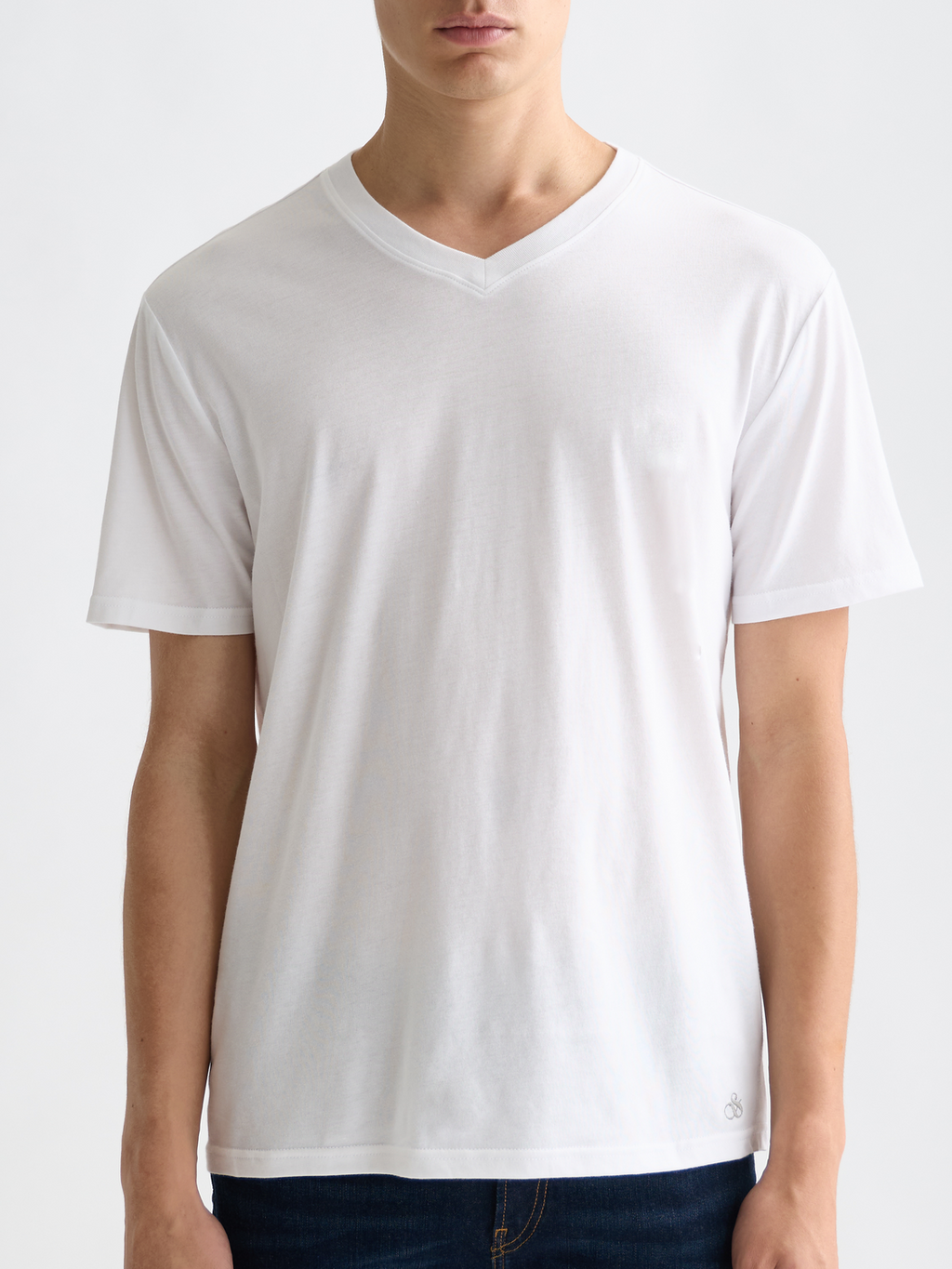 3-PACK MENS ULTRA SOFT V-NECK T-SHIRTS - WHITE