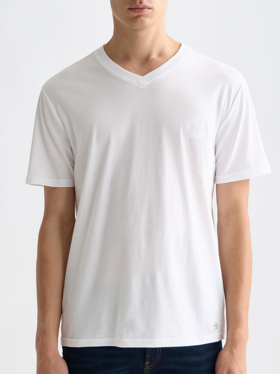 3-PACK MENS ULTRA SOFT V-NECK T-SHIRTS - WHITE