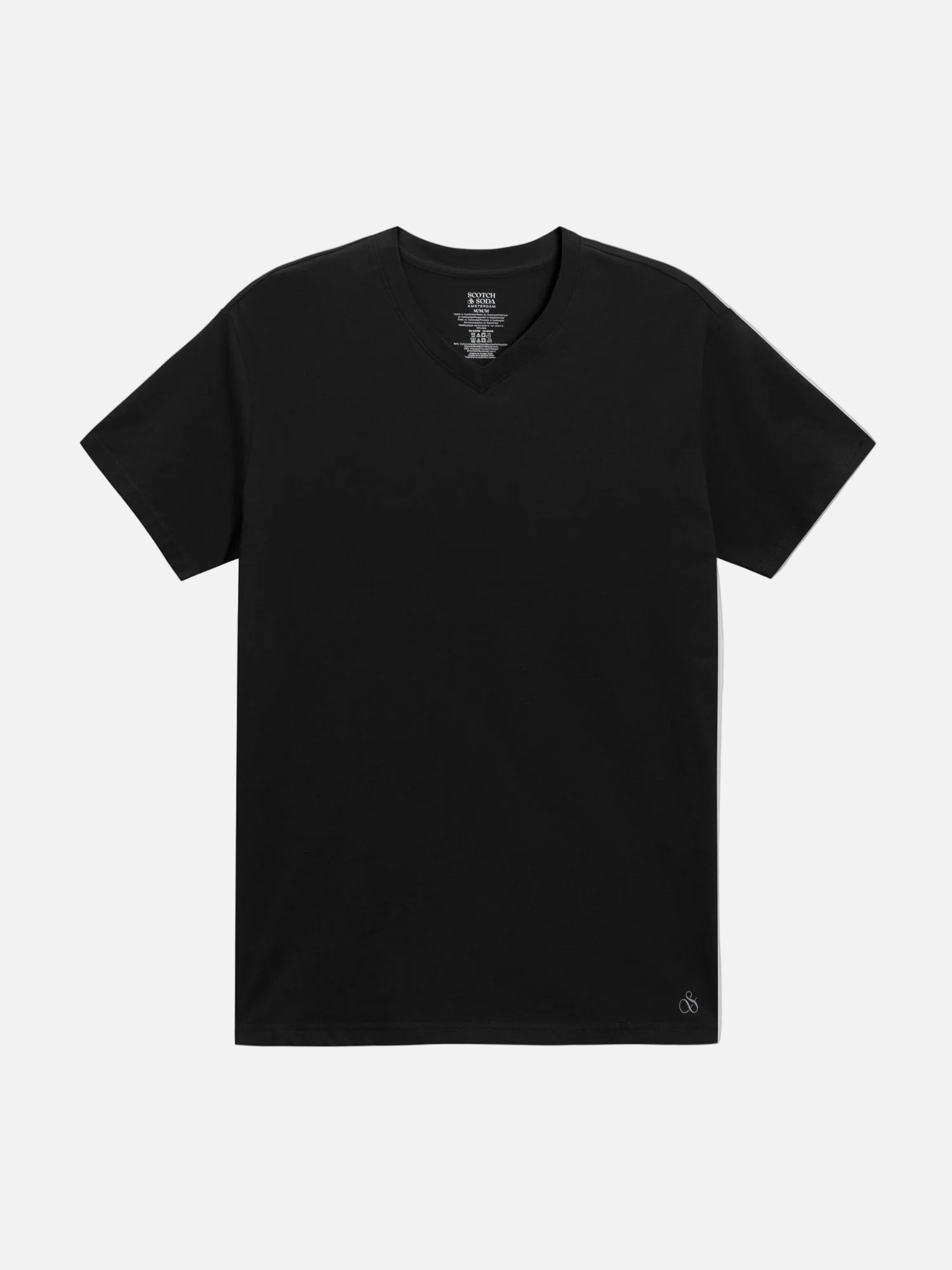 3-PACK MENS ULTRA SOFT V-NECK T-SHIRTS - BLACK/BLUE
