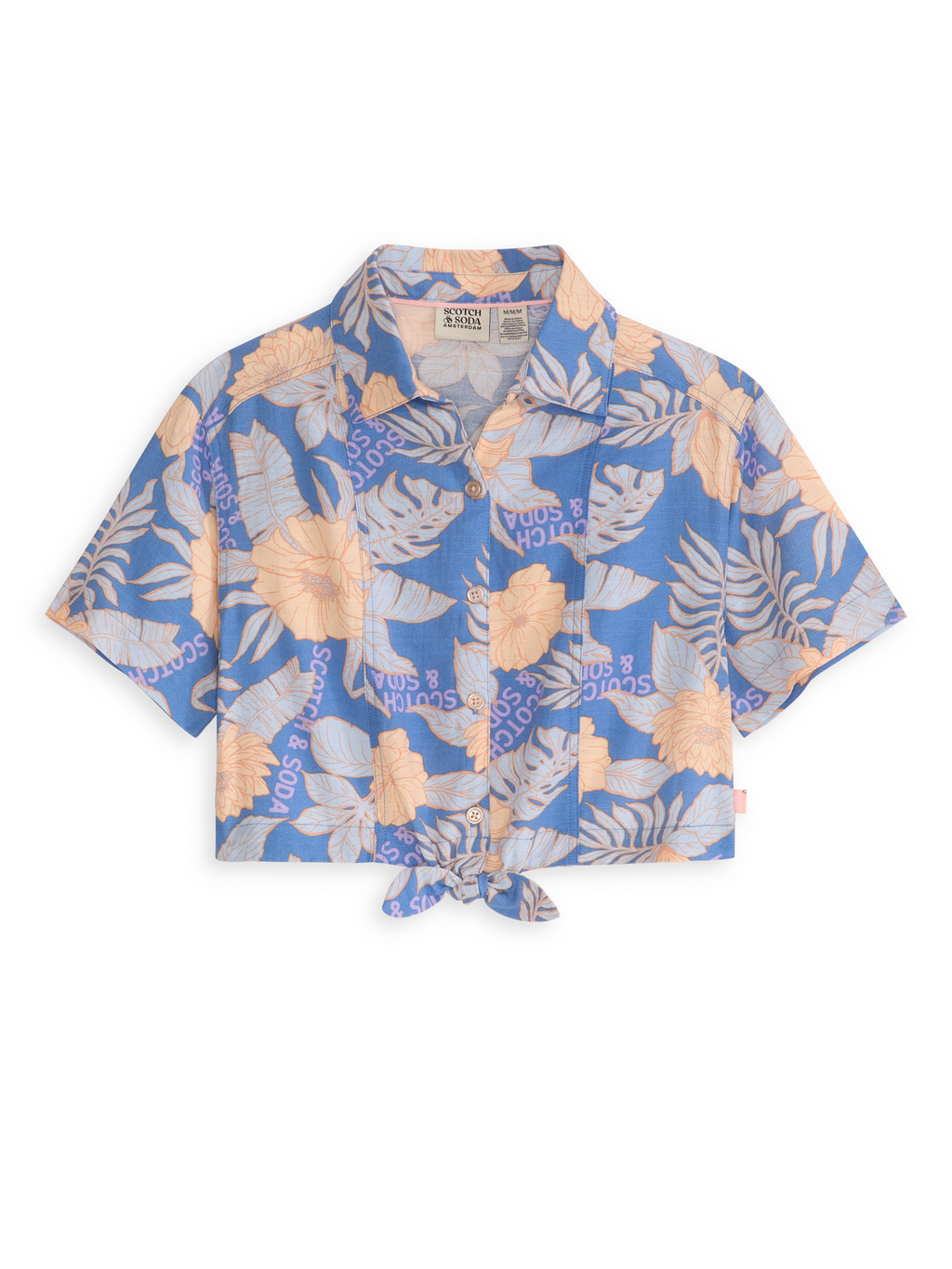 SS TIE FRONT BUTTON UP TOP