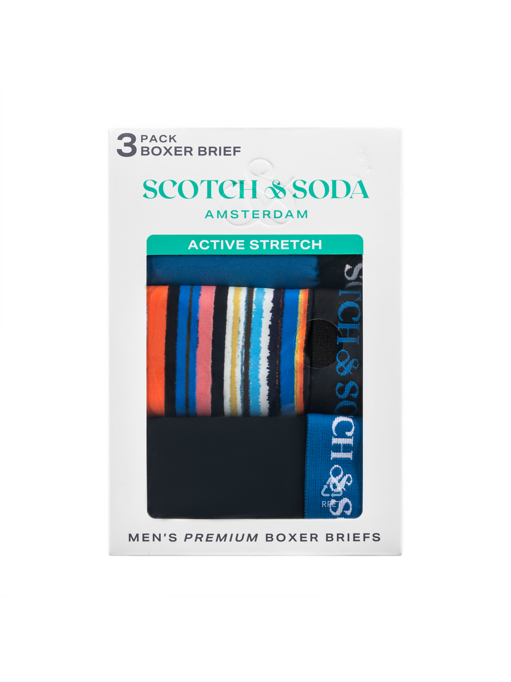 SCOTCH & SODA MEN'S UNDERWEAR SS24 - 3PACK BOXER BRIEF (PRINT)